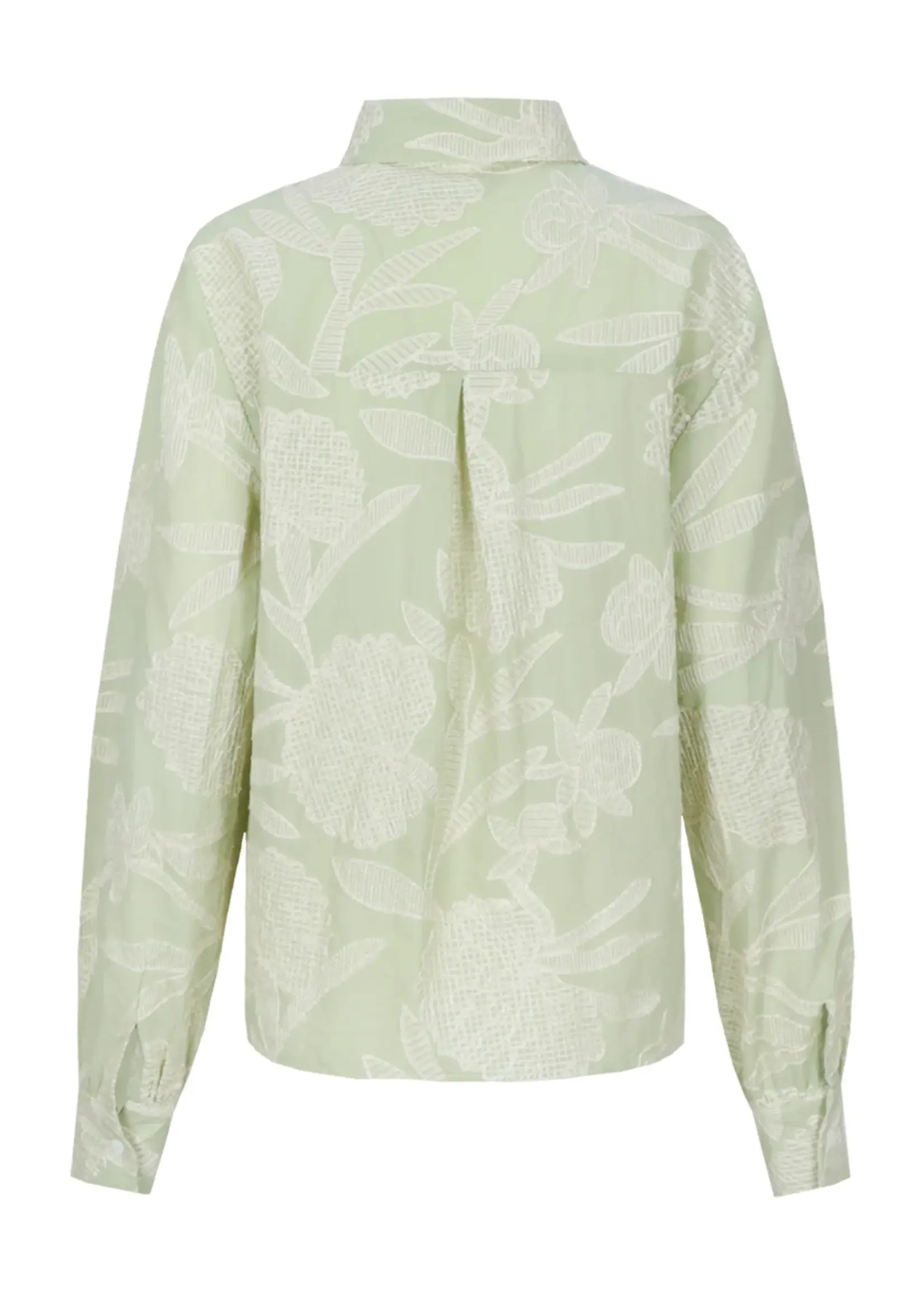 G MAXX KIMBERLY BLOUSE LIGHT MOSS/SAND 26VTG02