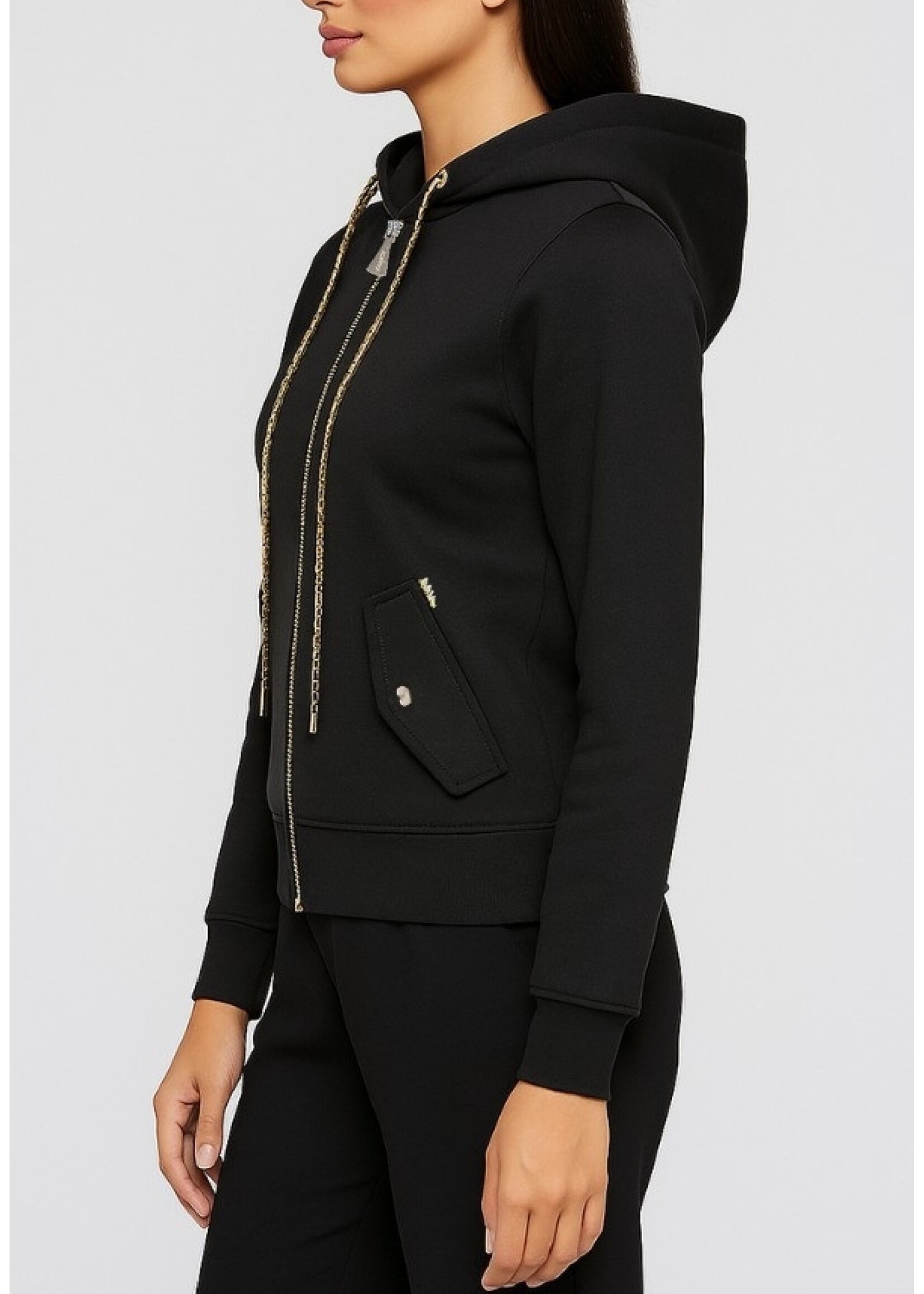MARKUP VEST FELPA ZIP BLACK MW9620017