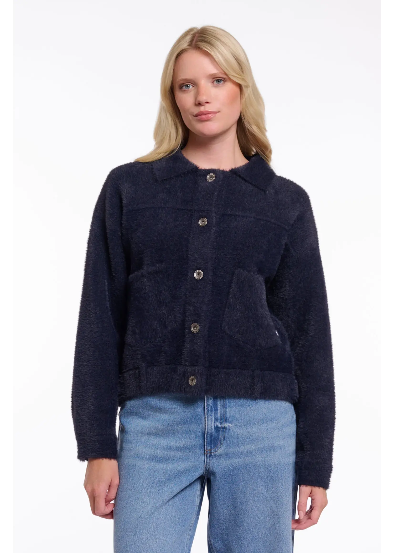 RINO & PELLE BUBBLY BOXY JACKET DARK NAVY 5002621