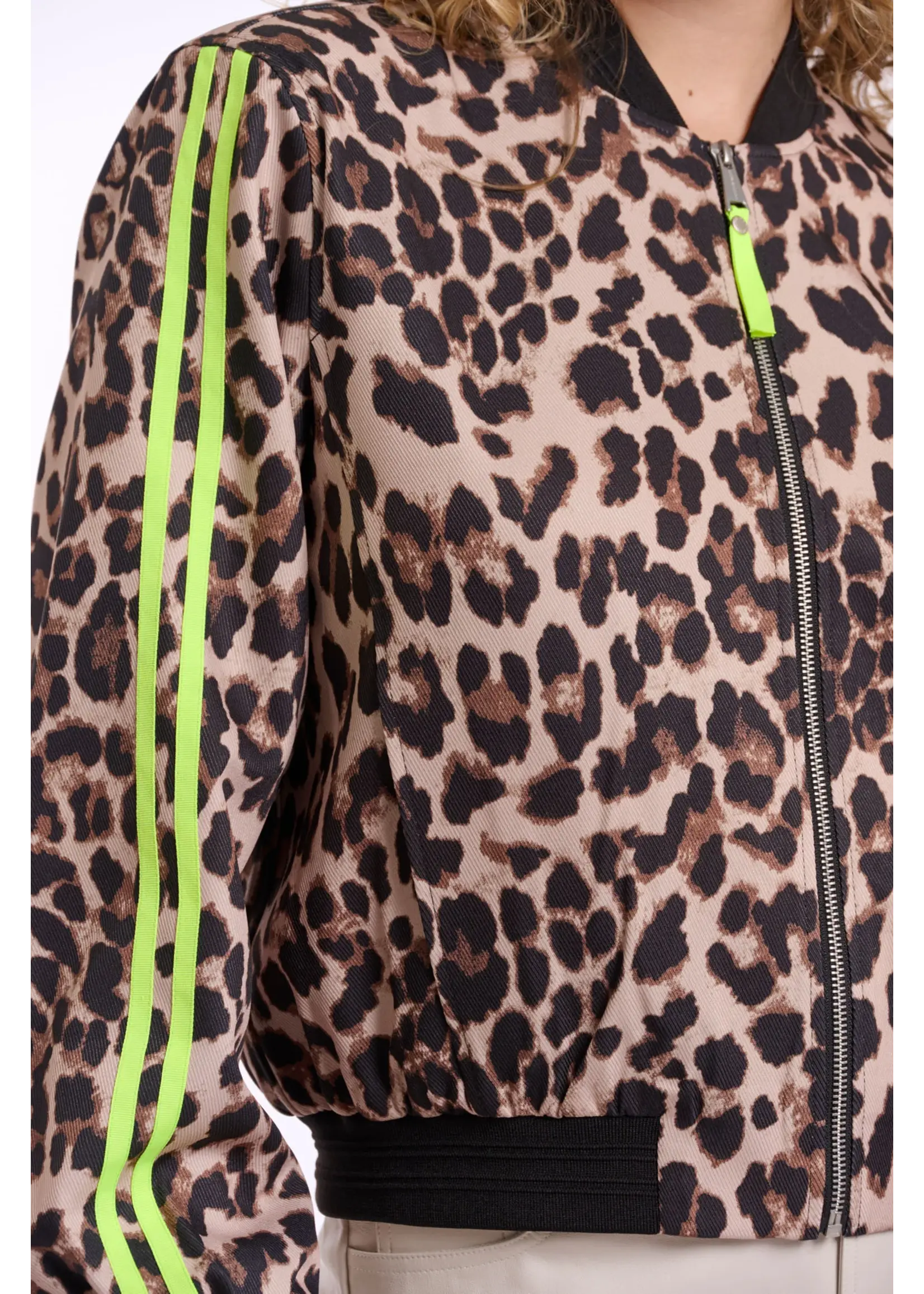 RINO & PELLE BOMBER JACKET BANNER LEOPARD NEON 7012621
