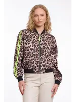 RINO & PELLE BOMBER JACKET BANNER LEOPARD NEON