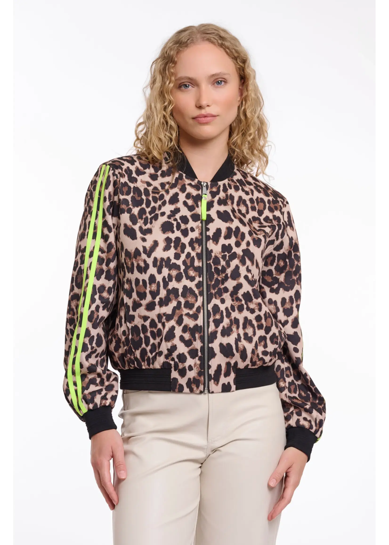 RINO & PELLE BOMBER JACKET BANNER LEOPARD NEON 7012621
