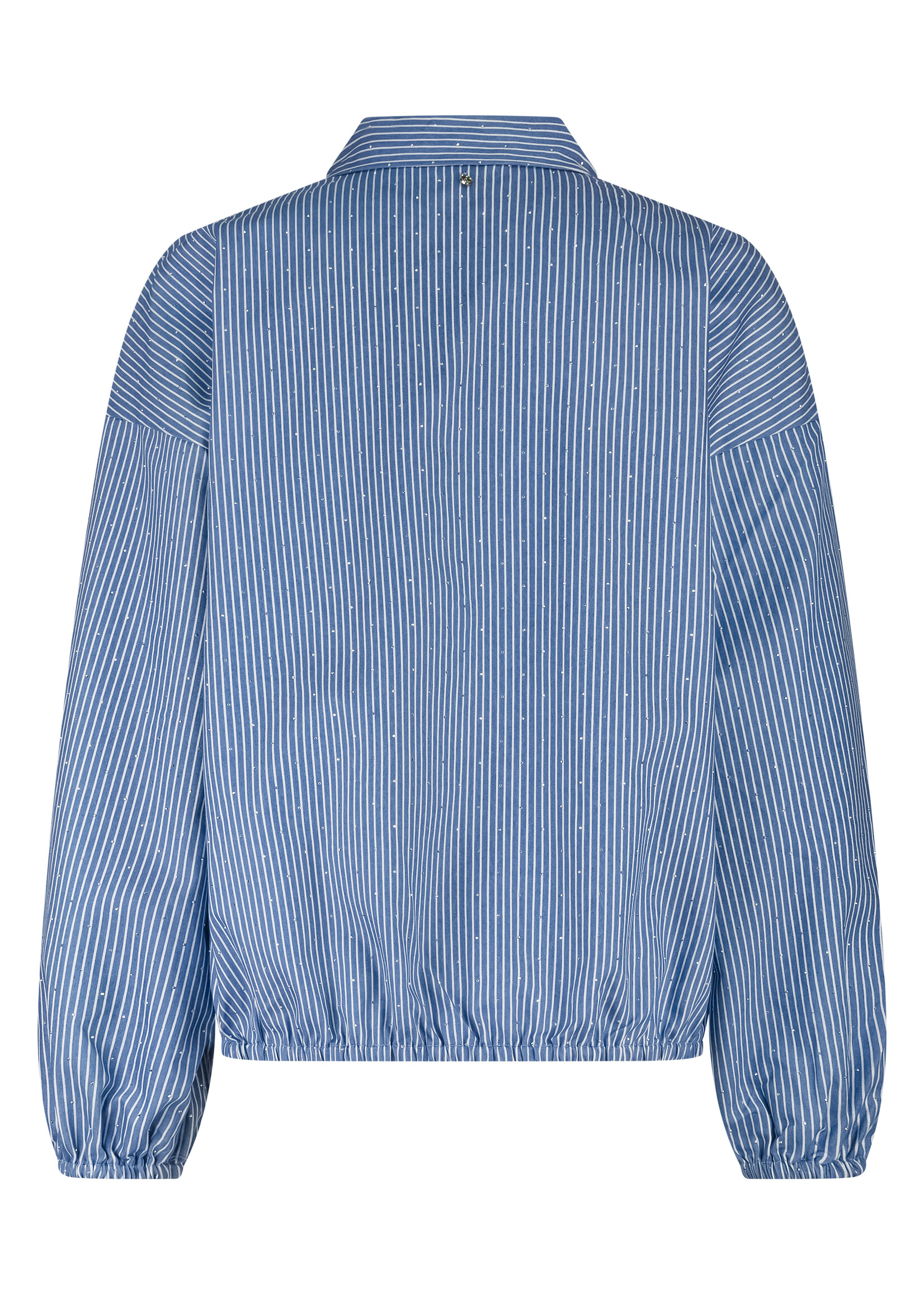 Tramontana STRIPED BLOUSE RHINESTONES MID BLUE C02-19-301