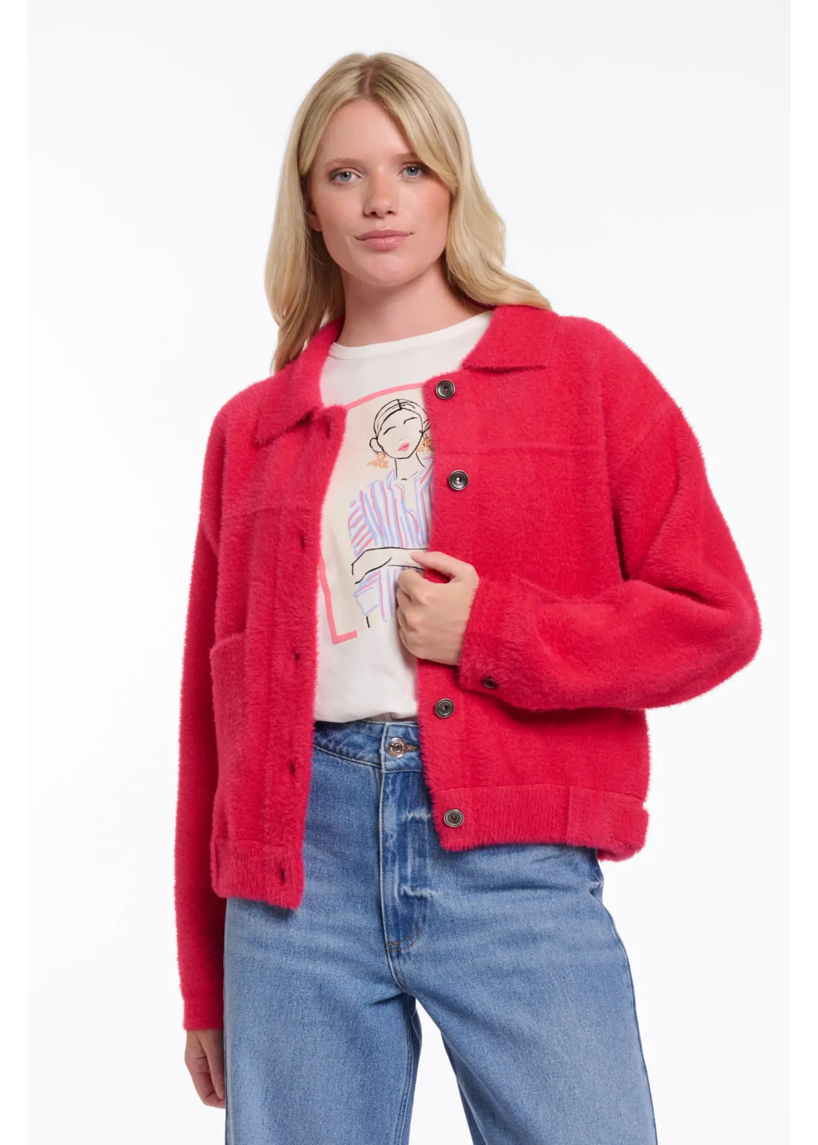 RINO & PELLE BUBBLY BOXY JACKET PINK PUNCH 5002621