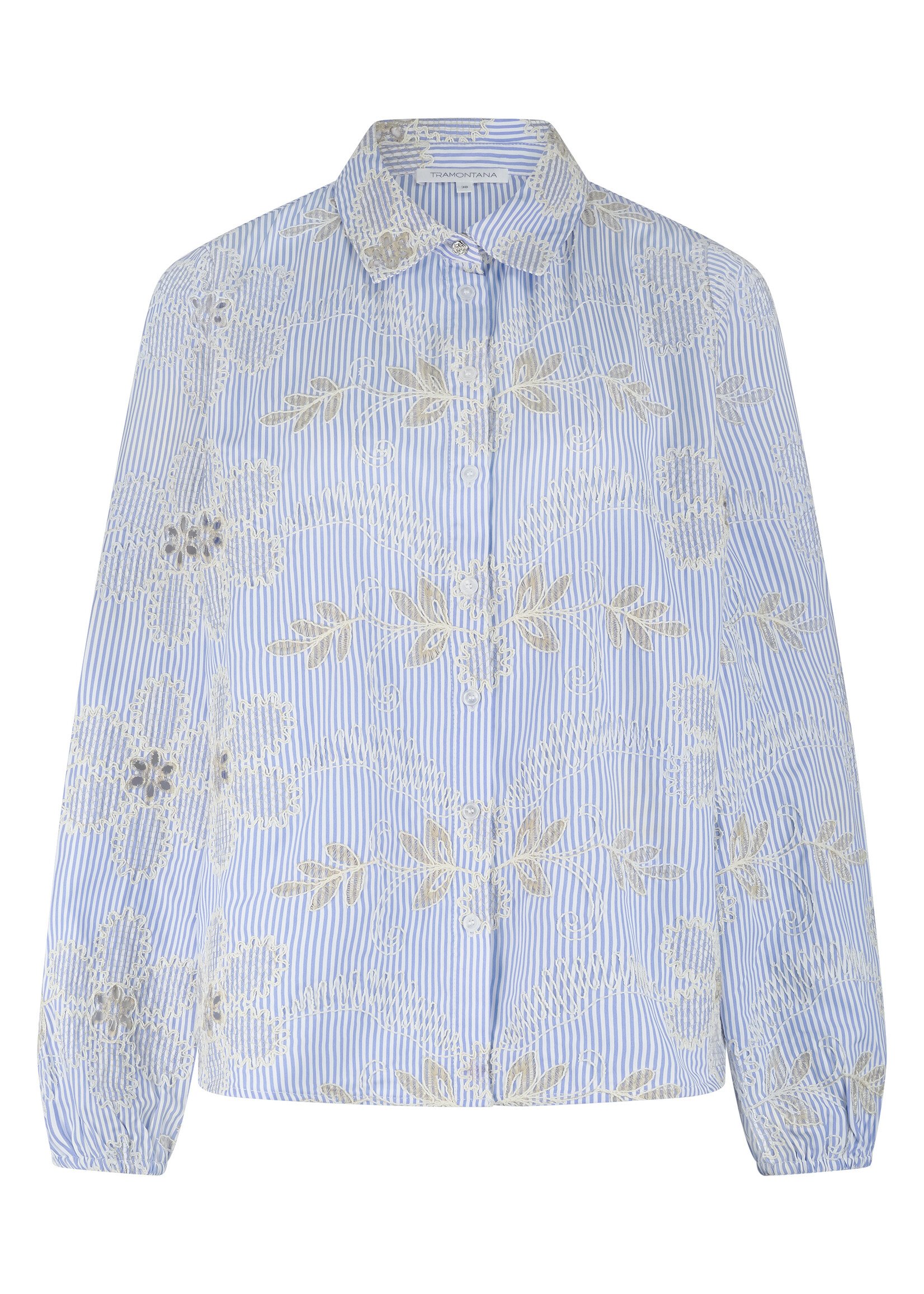Tramontana FLOWER EMBROIDERY BLOUSE BREEZY BLUE C41-19-301