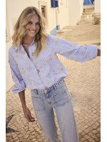 Tramontana FLOWER EMBROIDERY BLOUSE BREEZY BLUE