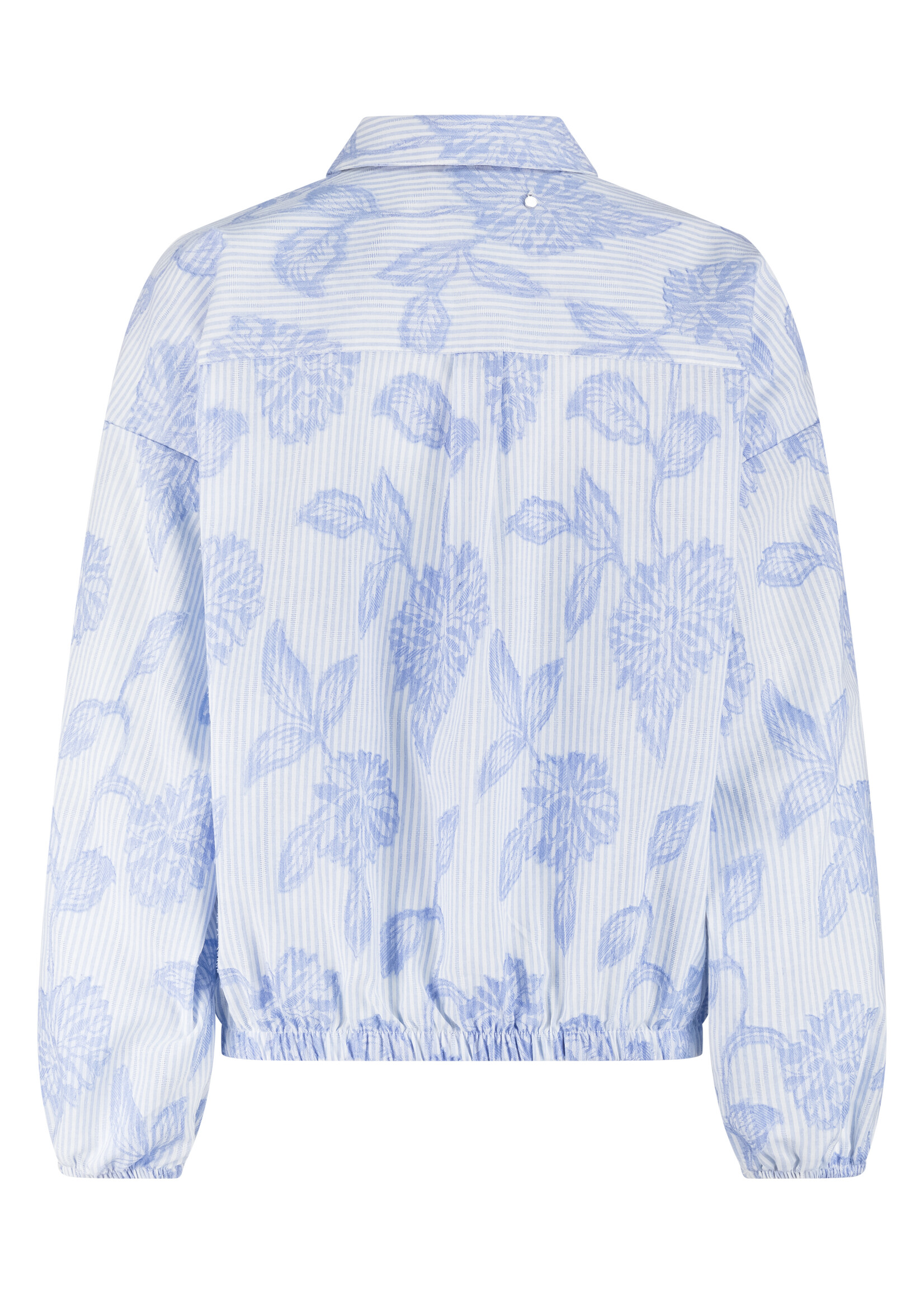 Tramontana STRIPED BLOUSE FLOWER BREEZY BLUE O12-19-301