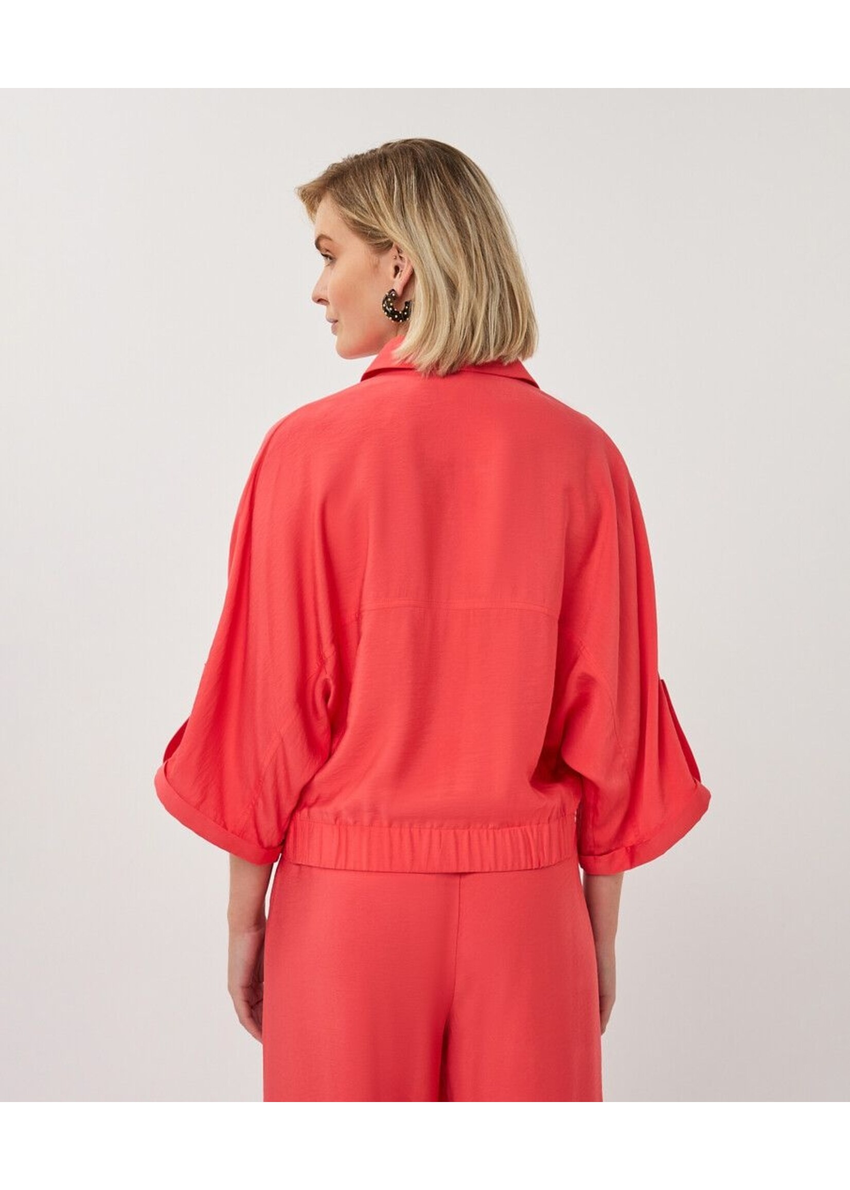 ESQUALO SLUB JACKET CHILI RED