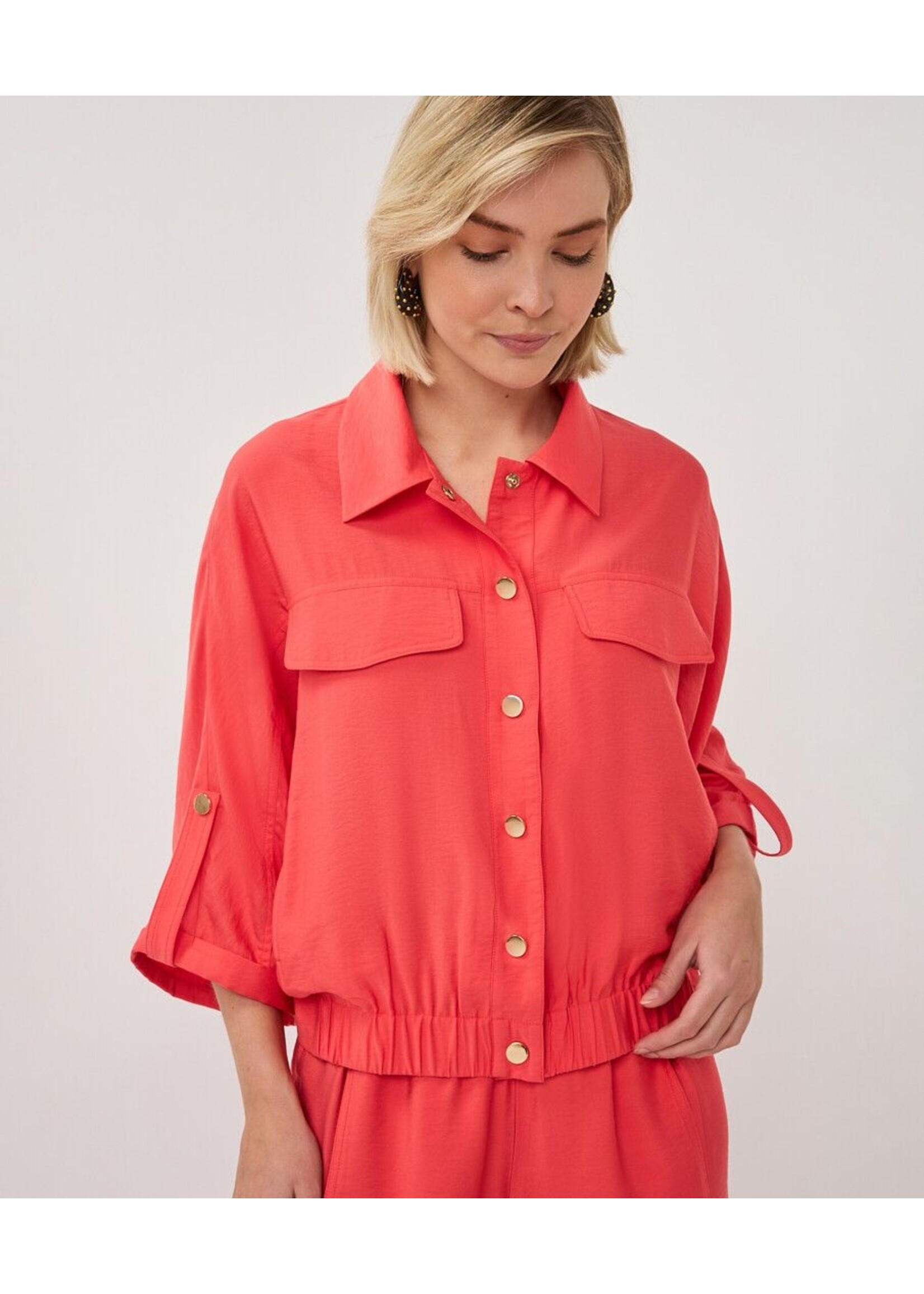 ESQUALO SLUB JACKET CHILI RED