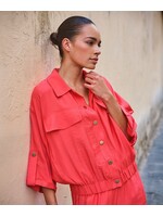 ESQUALO SLUB JACKET CHILI RED