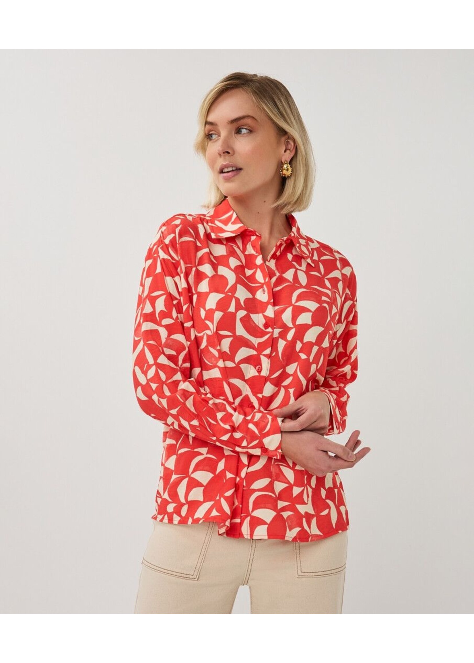 ESQUALO SCARLET BLOUSE GRAPHIC PS26.14004