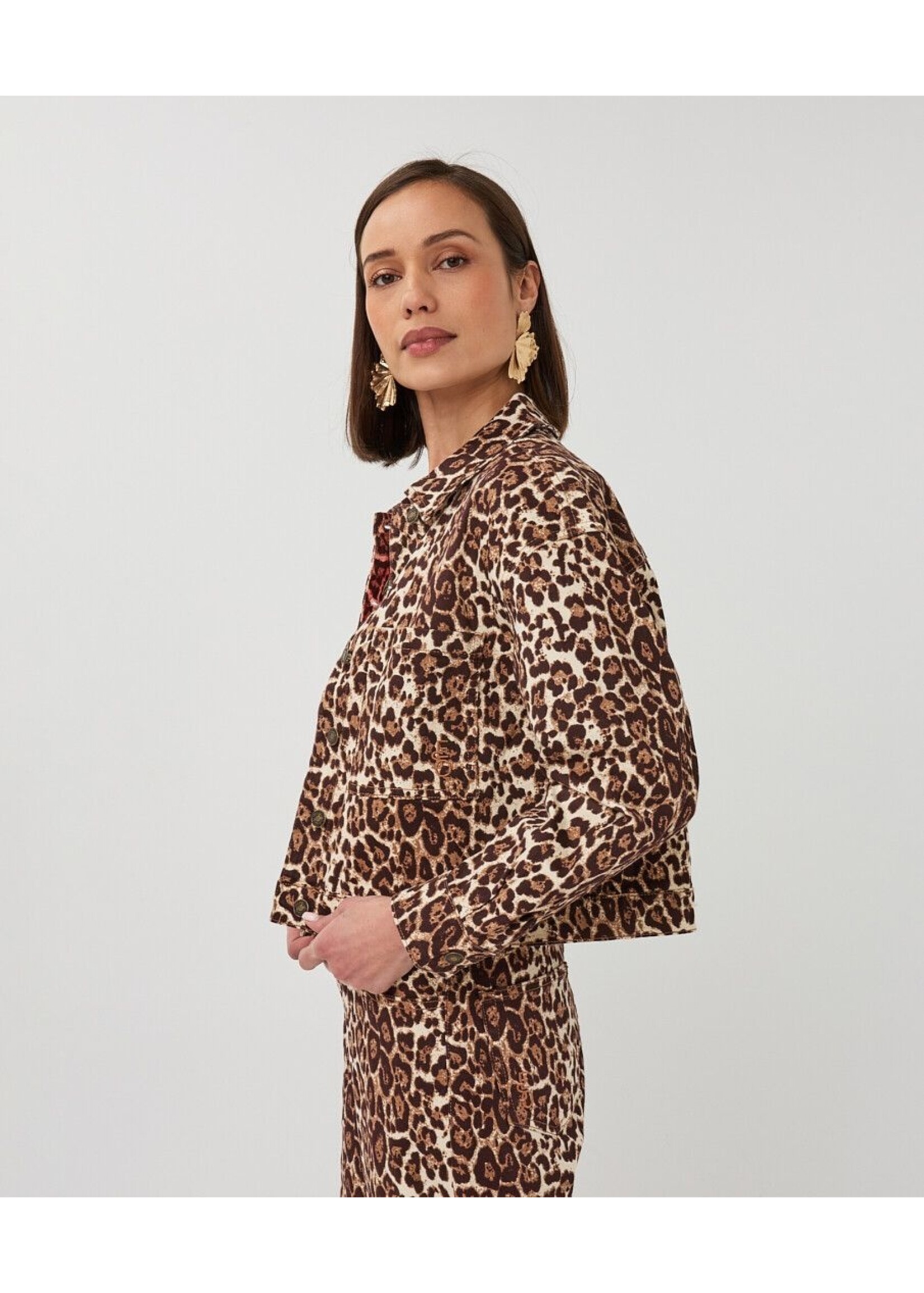 ESQUALO SCARLET JACKET JEANS LEOPARD PS26.12000