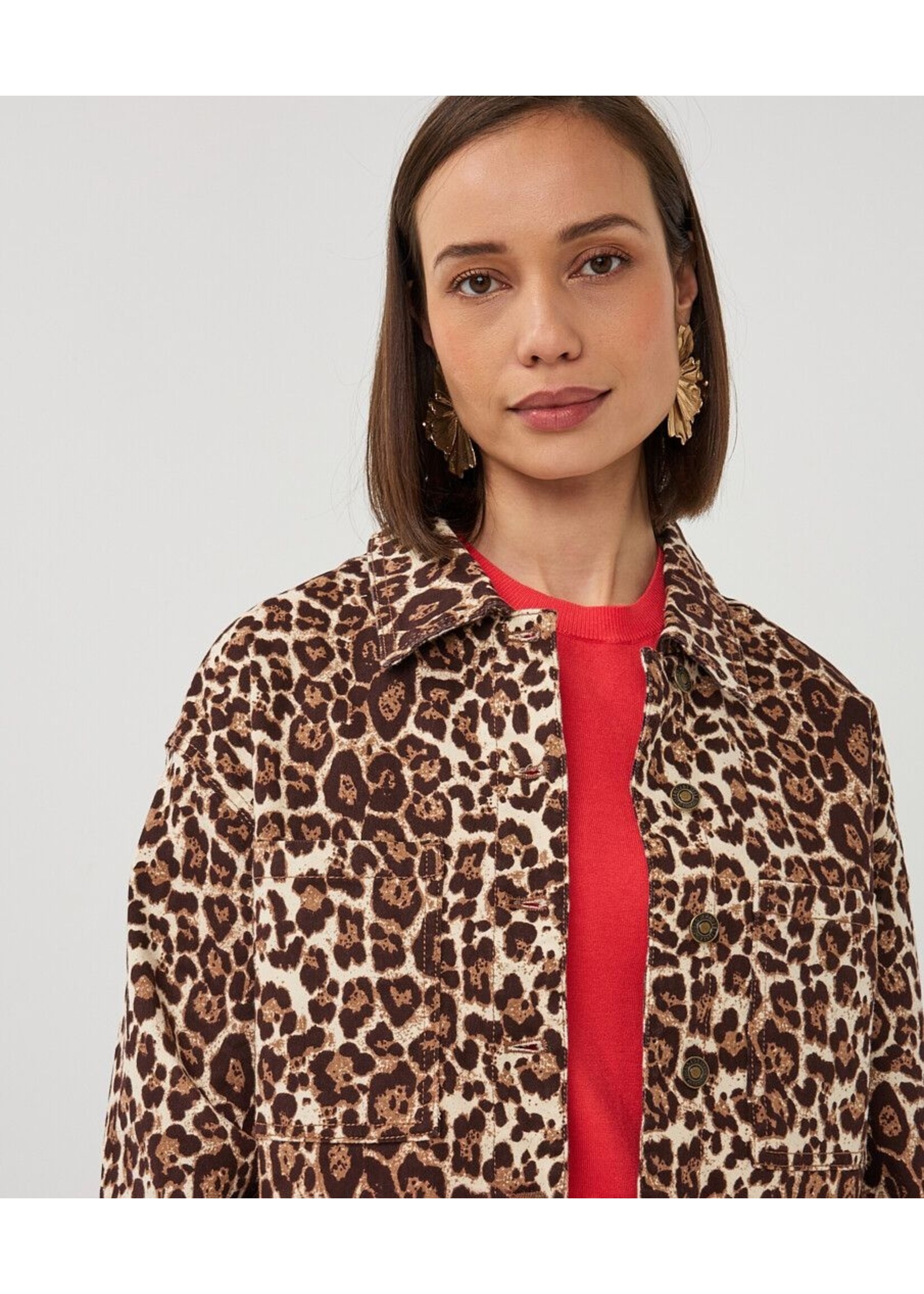 ESQUALO SCARLET JACKET JEANS LEOPARD PS26.12000