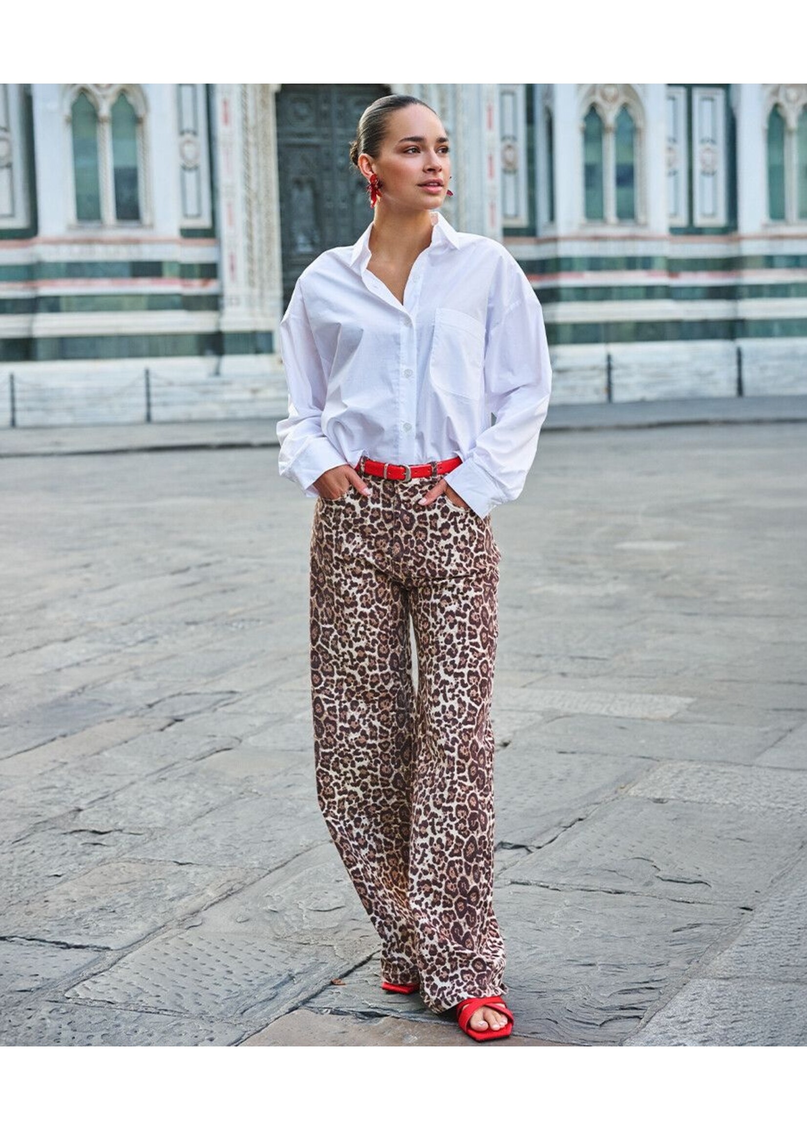 ESQUALO SCARLET TROUSERS JEANS LEOPARD PS26.12001