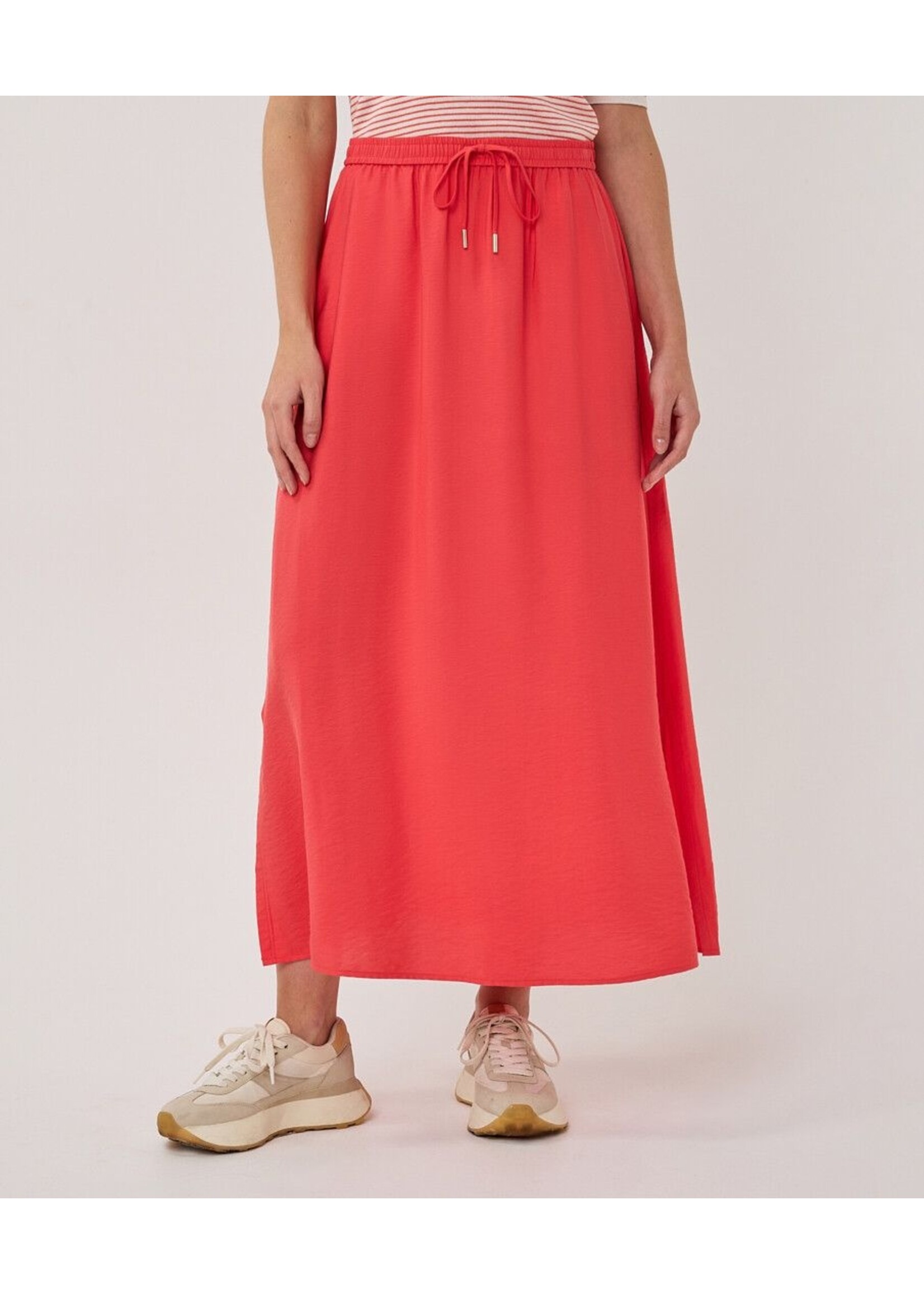 ESQUALO SKIRT LONG ELASTIC CHILI RED SP26.10034