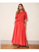 ESQUALO SKIRT LONG ELASTIC CHILI RED