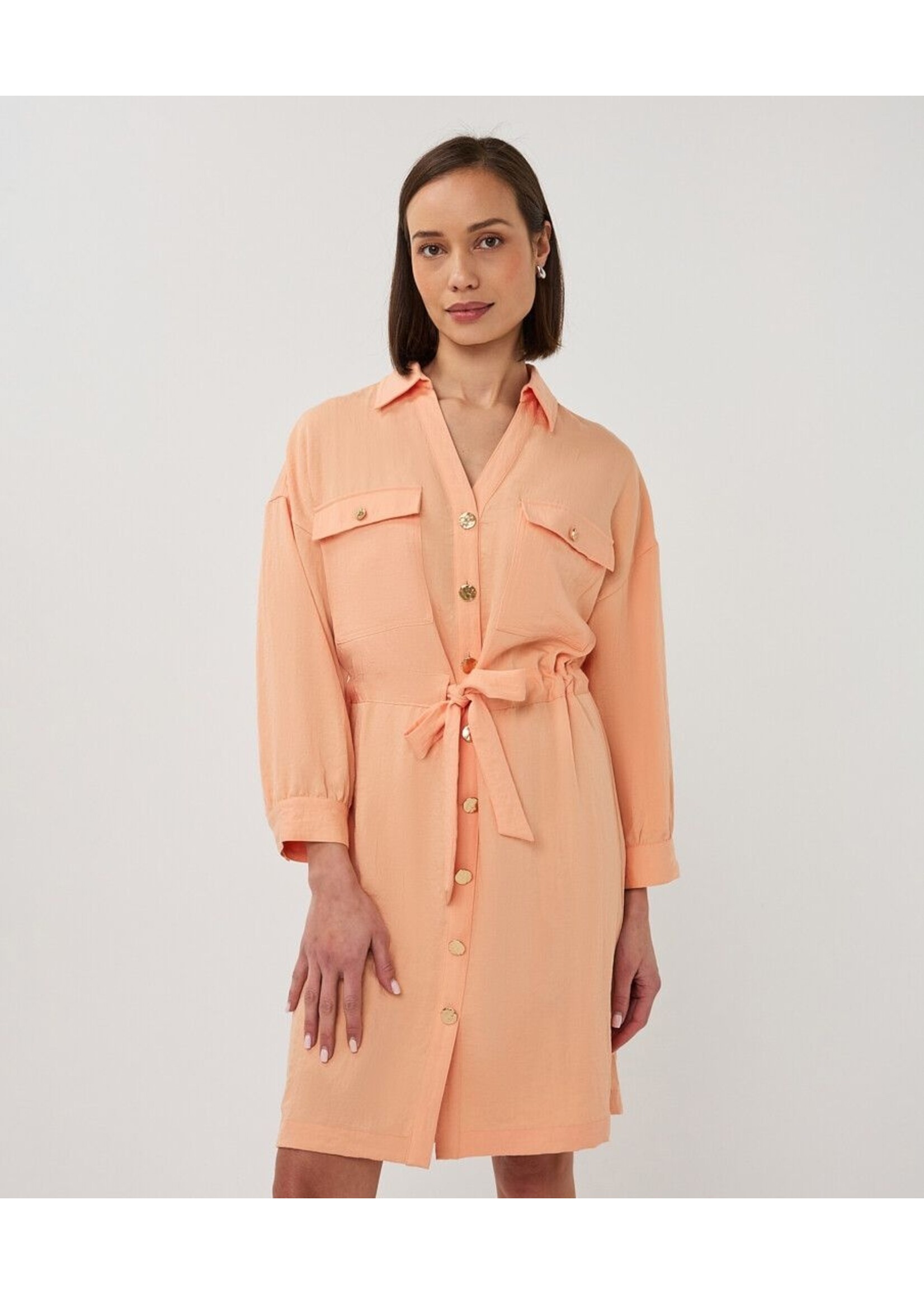 ESQUALO DRESS FINE CRINKLE BELLINI PS26.10036