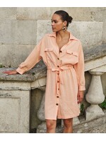 ESQUALO DRESS FINE CRINKLE BELLINI