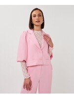 ESQUALO BLAZER TWILL CROPPED PUFF SLVE ROMANCE ROSE PS26.10047