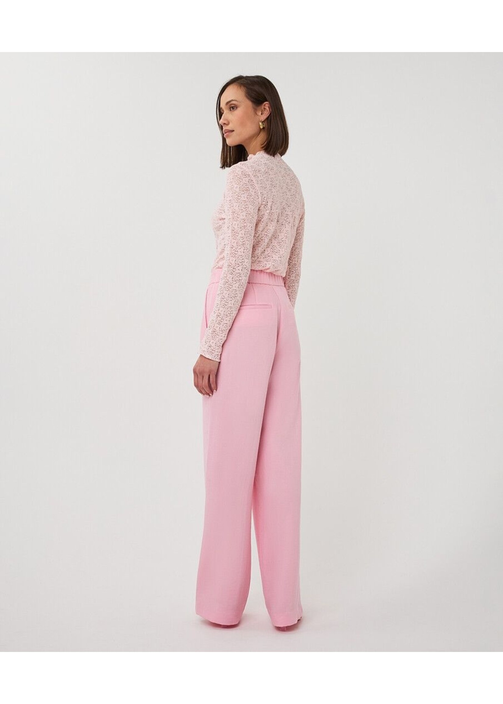 ESQUALO TROUSER TWILL WIDE ROMANCE ROSE PS26.10048