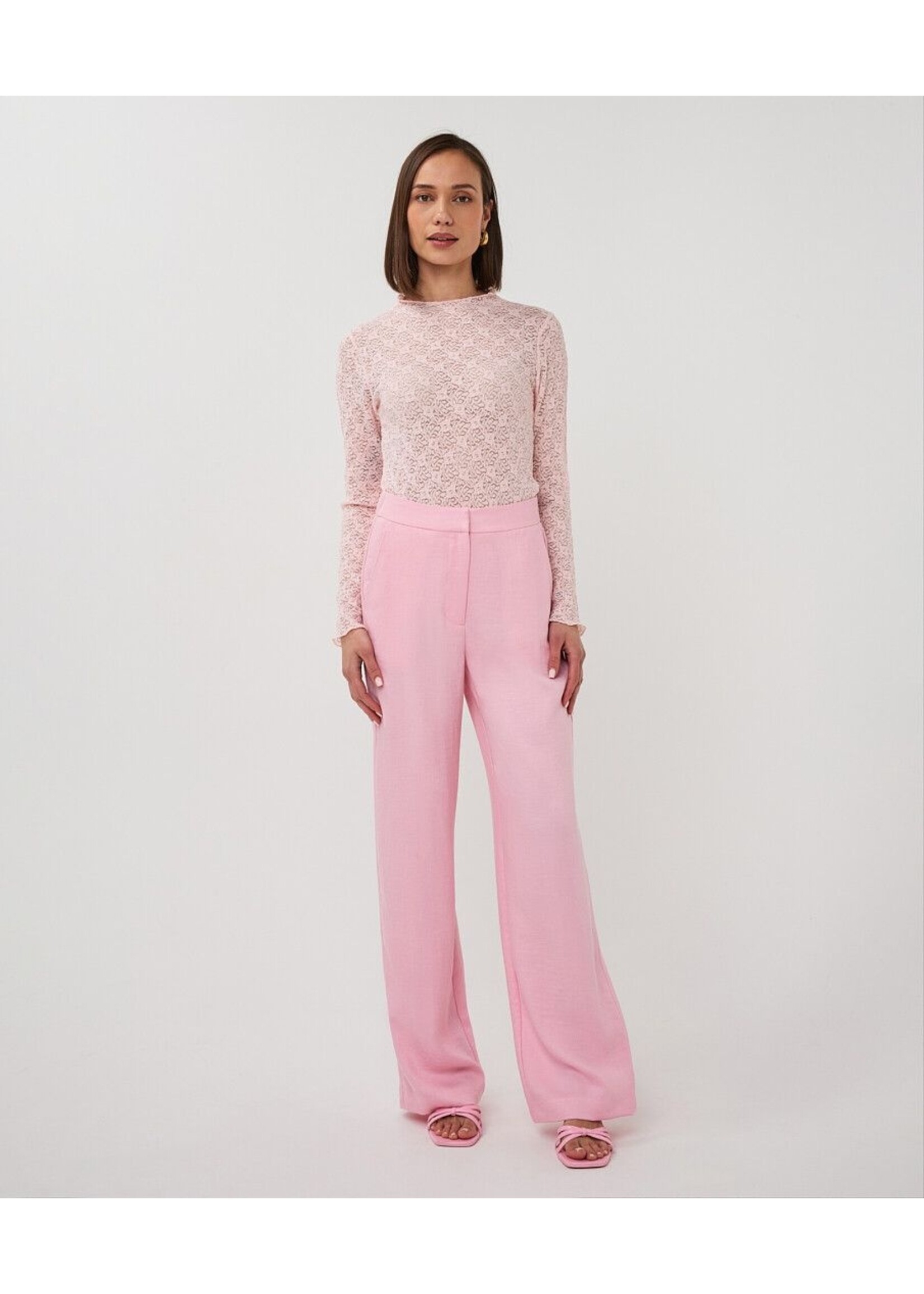 ESQUALO TROUSER TWILL WIDE ROMANCE ROSE PS26.10048