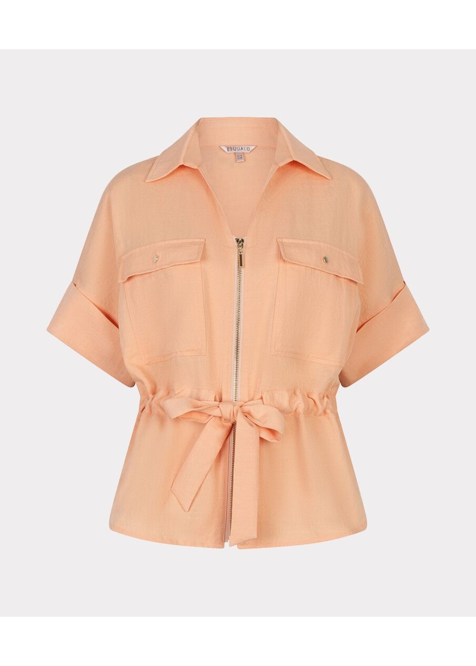 ESQUALO BLOUSE ZIPER FINE CRINKLE  BELLINI PS26.10038