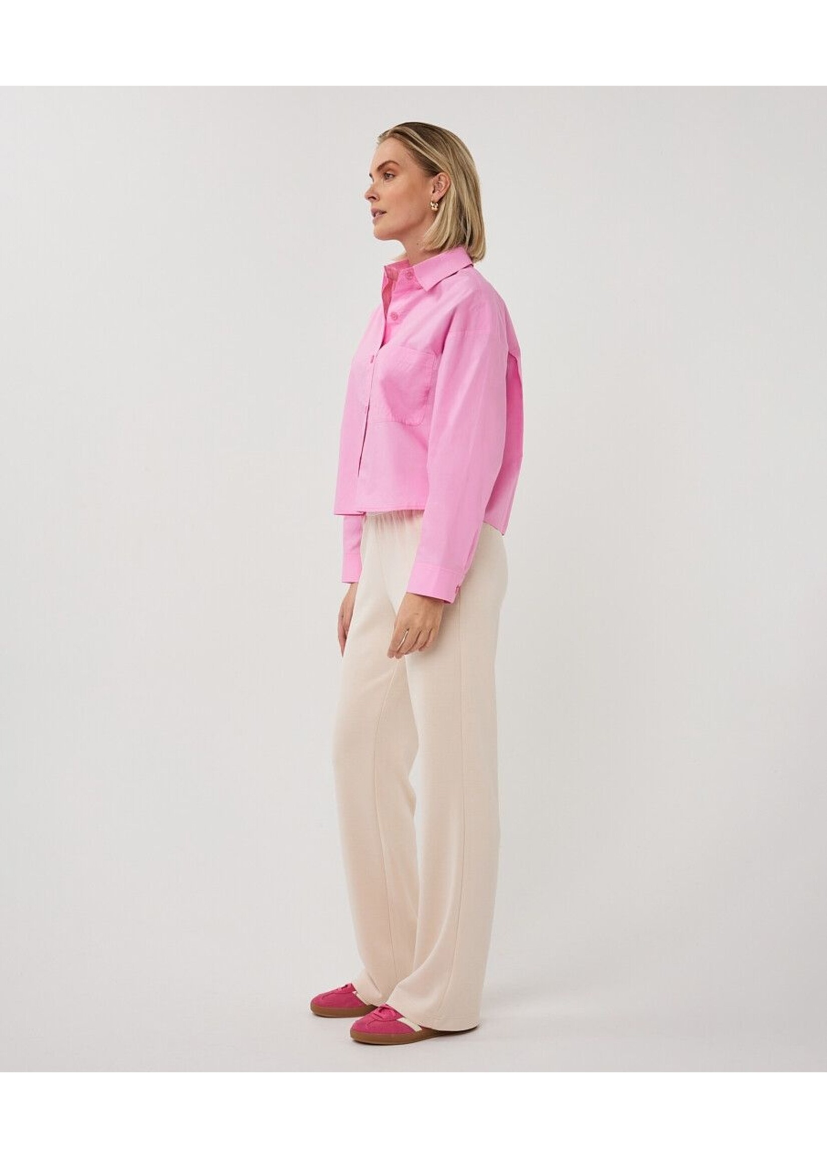 ESQUALO BLOUSE CROPPED FOLDED ROSE PS26.10016