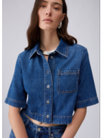 LIU JO JEANS JACKET SHORT SLEEVE DENIM BLUE