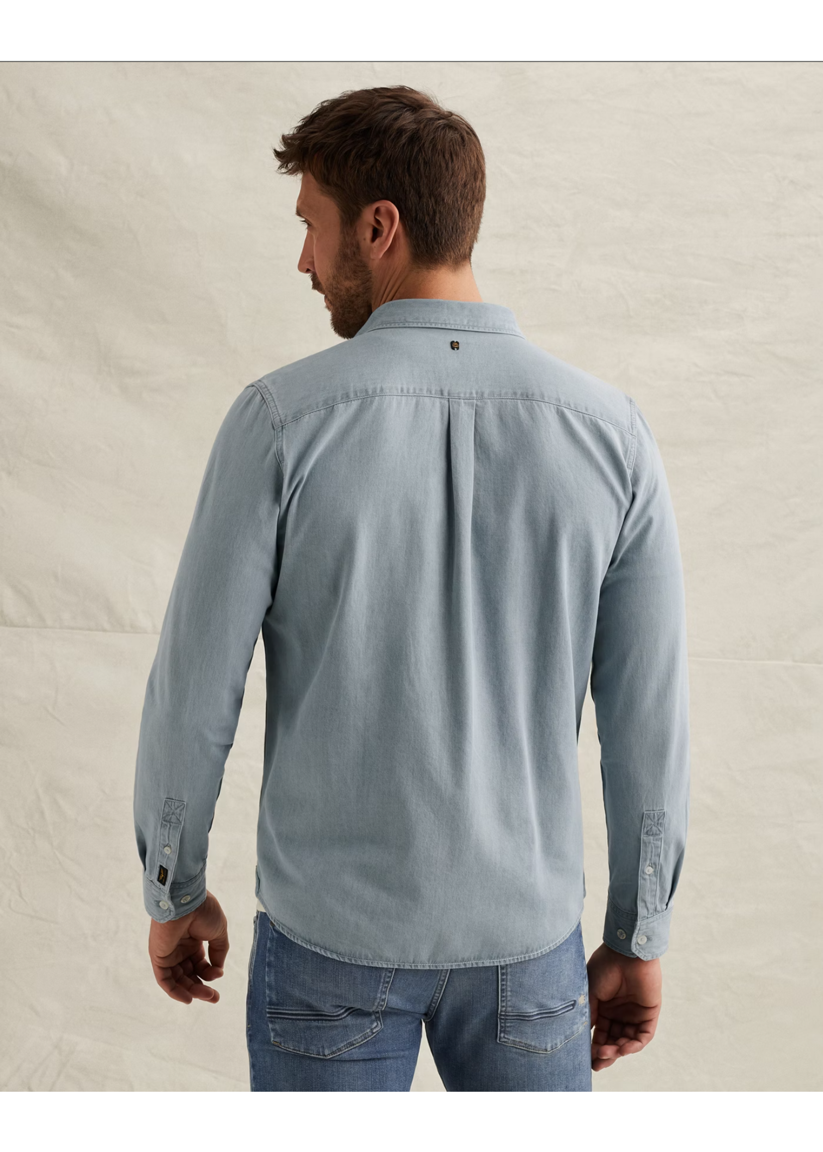 PME-Legend LONG SLEEVE SHIRT LIGHT BLEACH DENIM PSI2602238