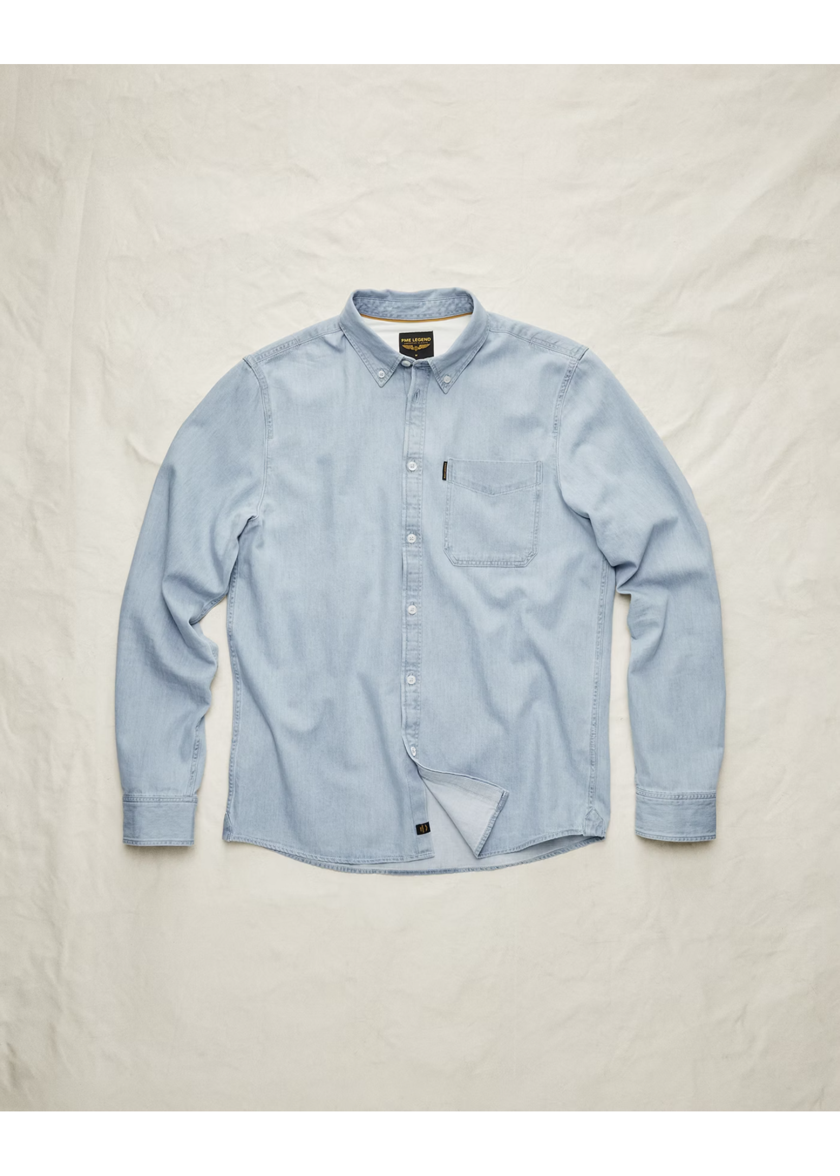 PME-Legend LONG SLEEVE SHIRT LIGHT BLEACH DENIM PSI2602238