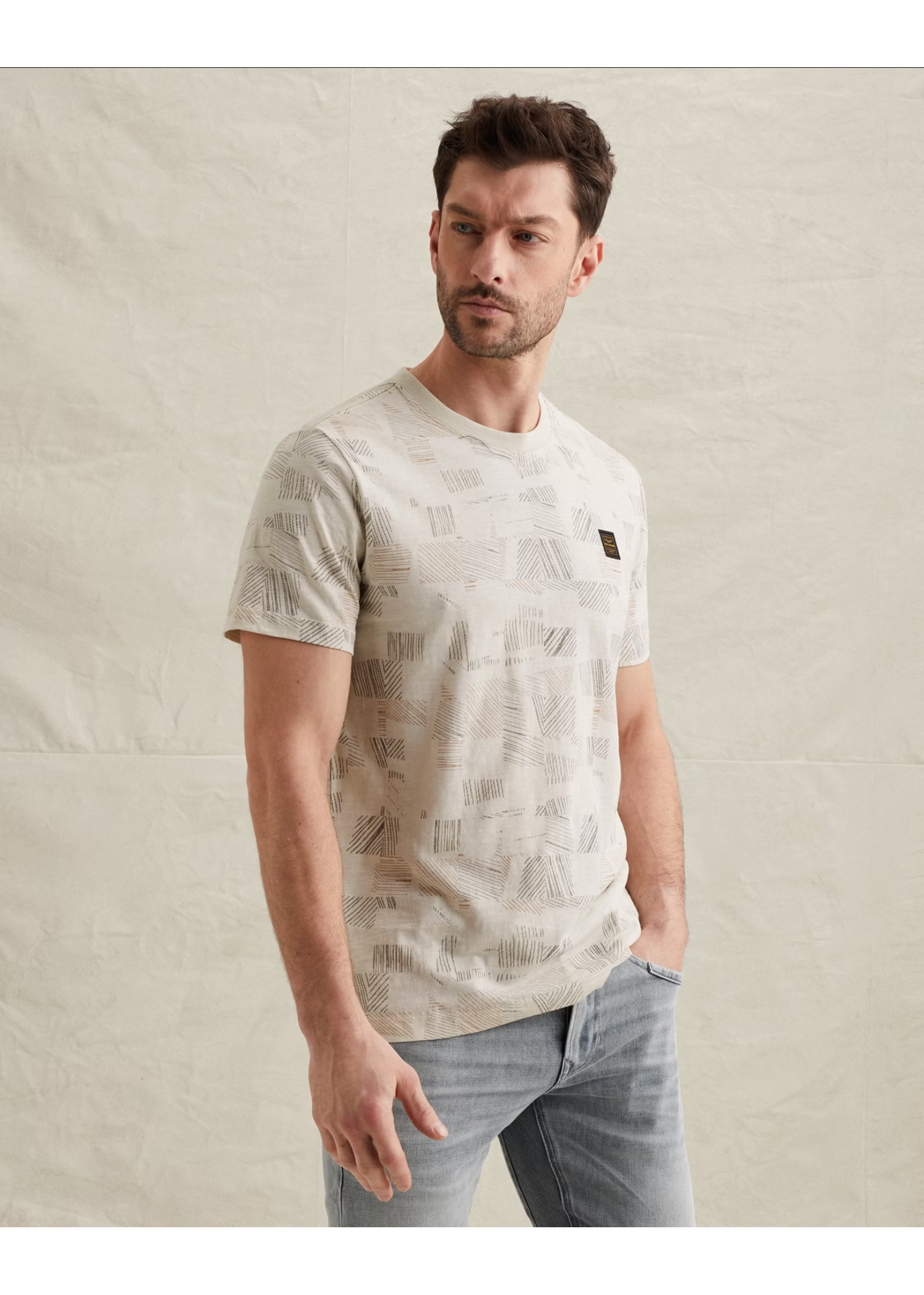 PME-Legend SHORT SLEEVE R-NECK BONE WHITE PTSS2602561-7013