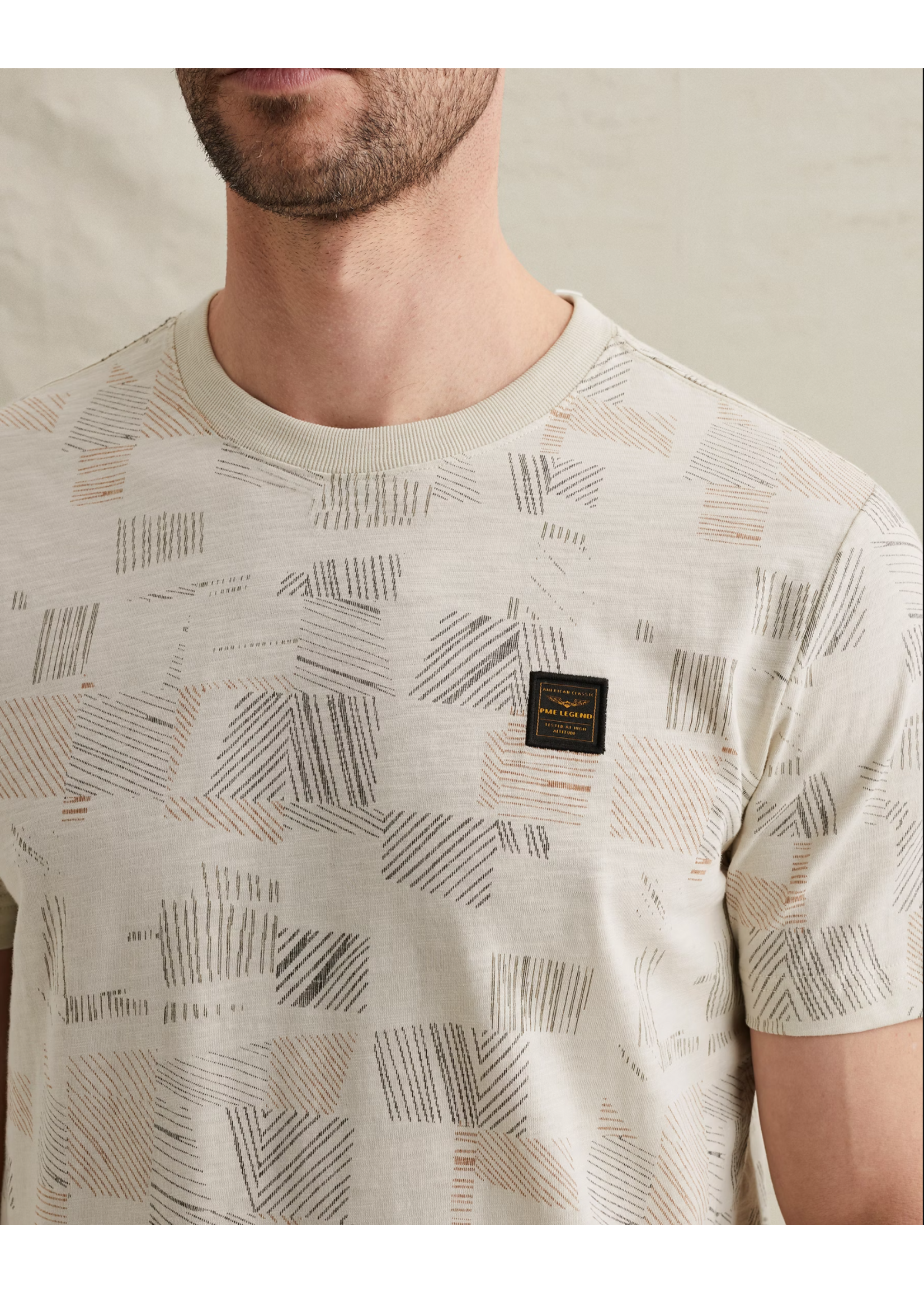 PME-Legend SHORT SLEEVE R-NECK BONE WHITE PTSS2602561-7013