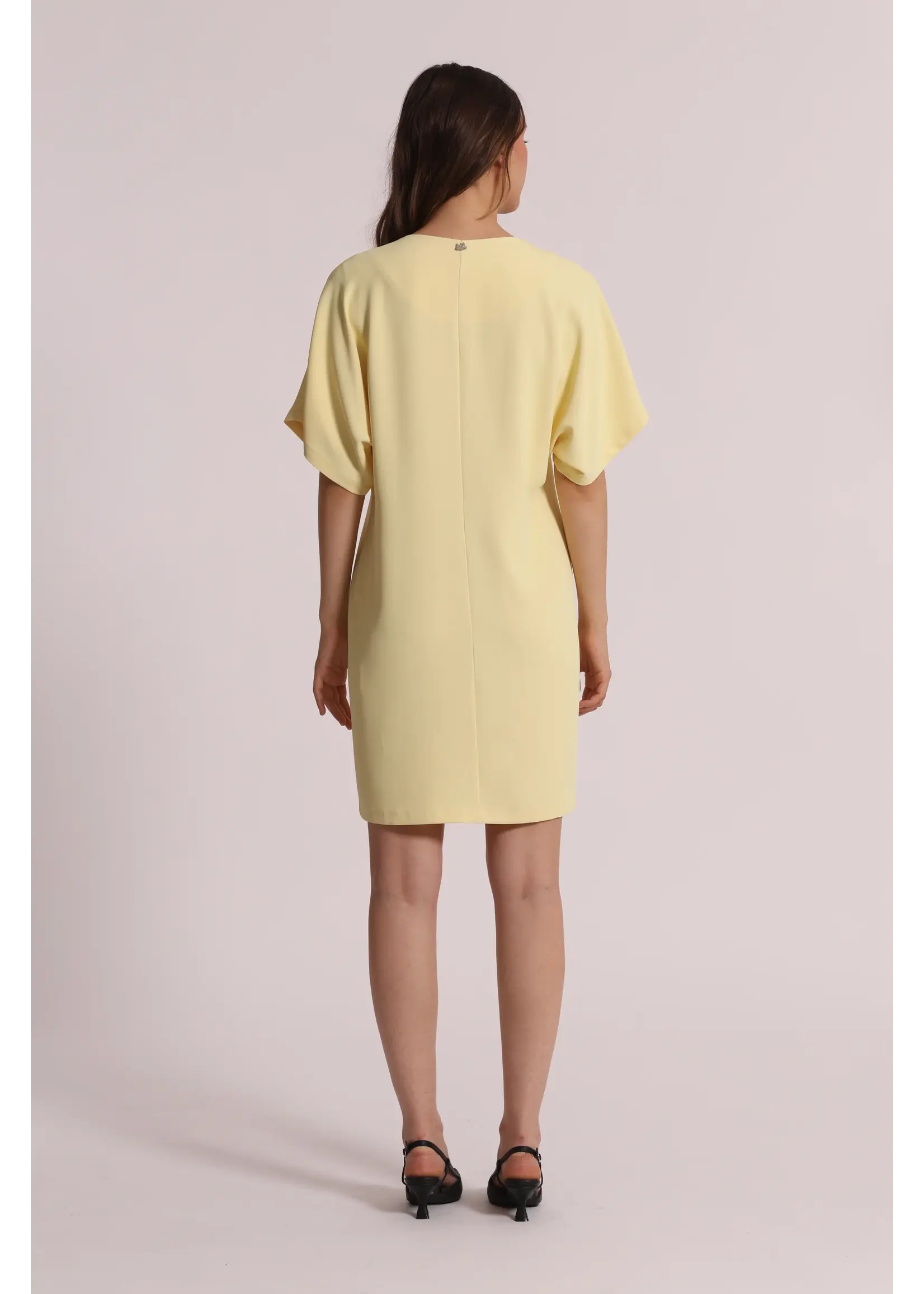 MIMI MUA DRESS YELLOW DIAMOND BUTTON EGAO-4469