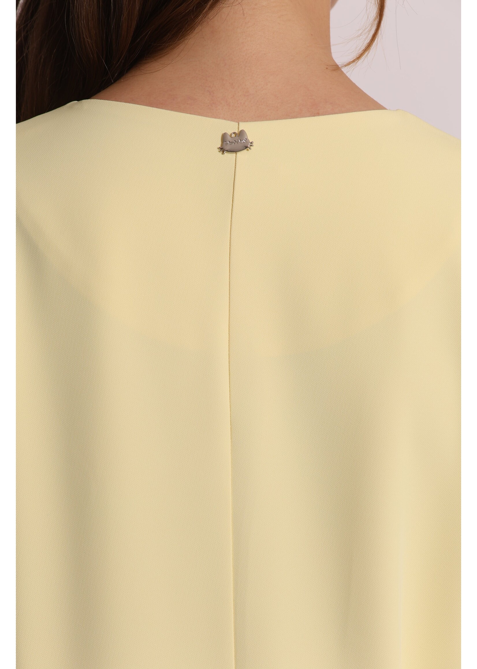 MIMI MUA DRESS YELLOW DIAMOND BUTTON EGAO-4469