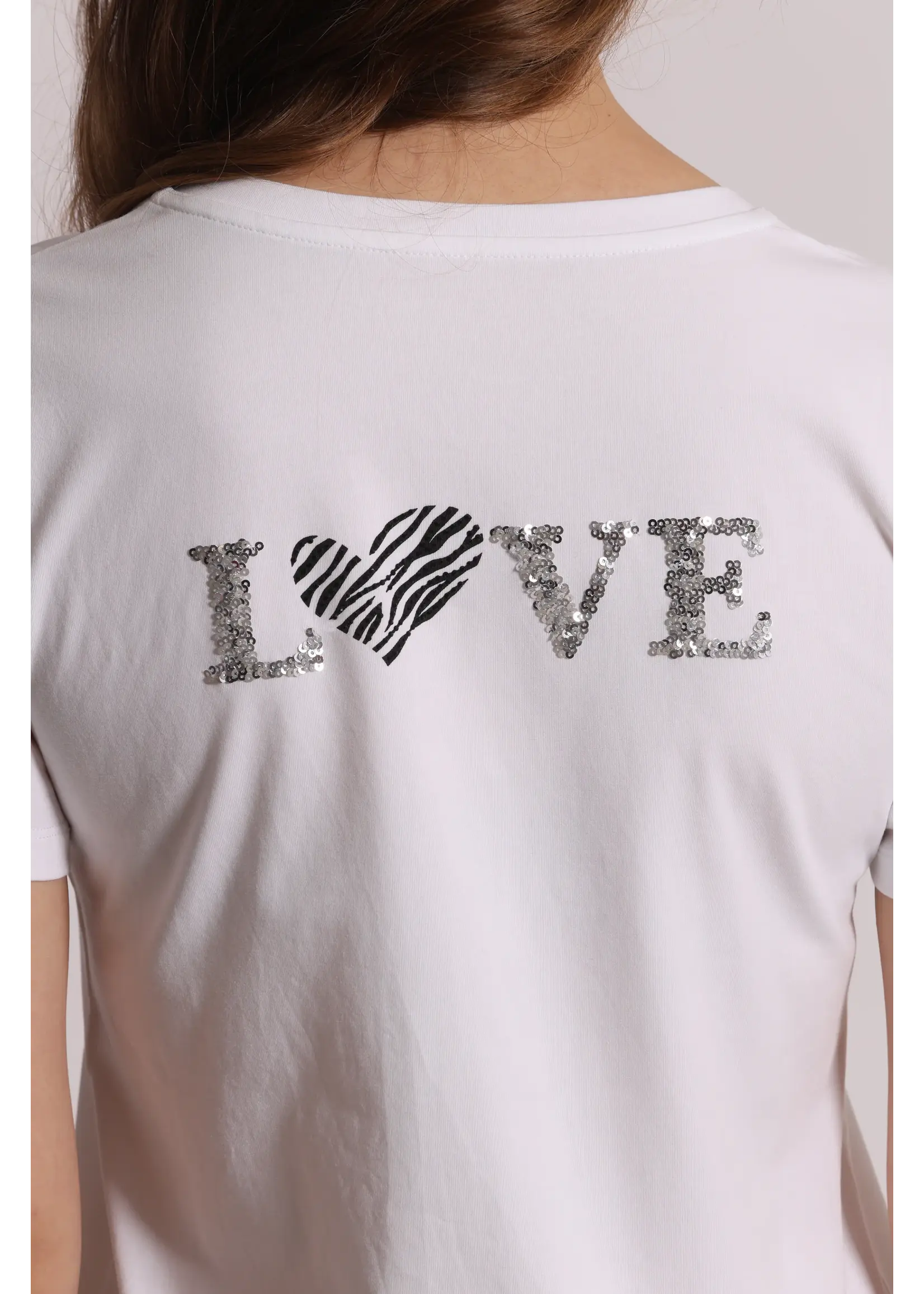 MIMI MUA TSHIRT LOVE WHITE/BLACK SFAO-1937