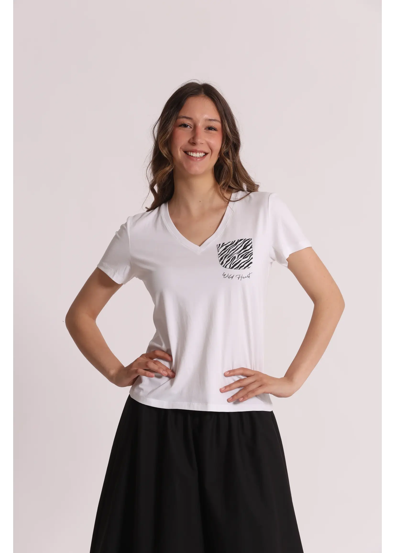 MIMI MUA TSHIRT LOVE WHITE/BLACK SFAO-1937