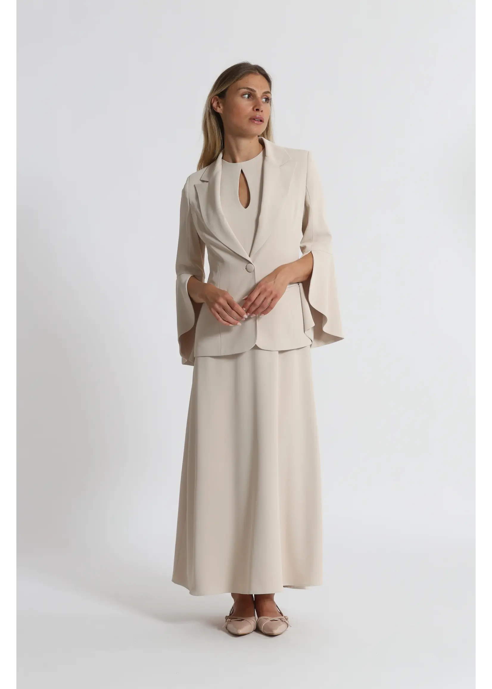 MIMI MUA BLAZER WIDE SLEEVE BEIGE ESAO-6647