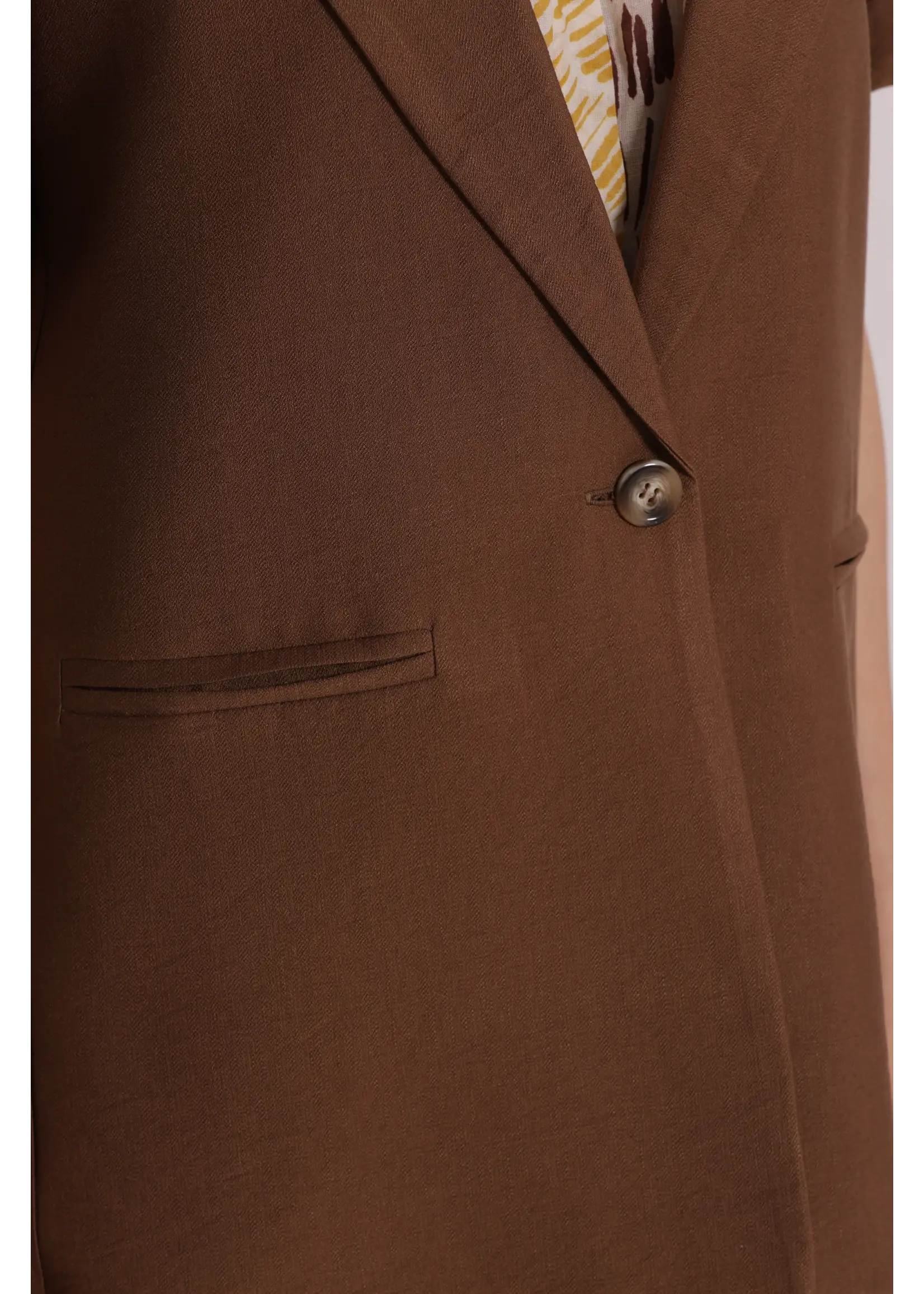 MIMI MUA BLAZER SHORT SLEEVE CHOCOLAT MIAO-6653