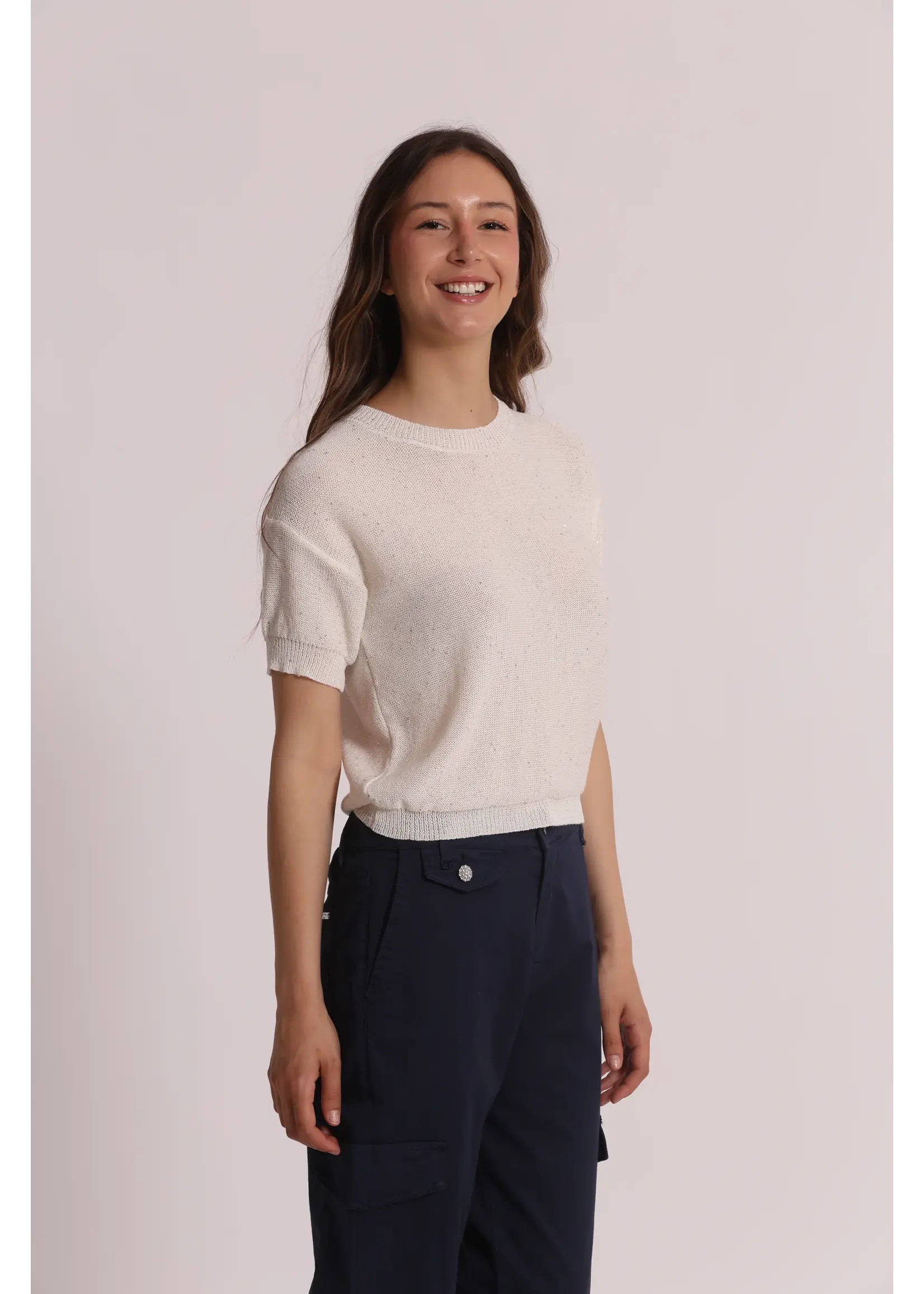 MIMI MUA SHORT SLEEVE WITH SEQUIN WITH AFAO-3777