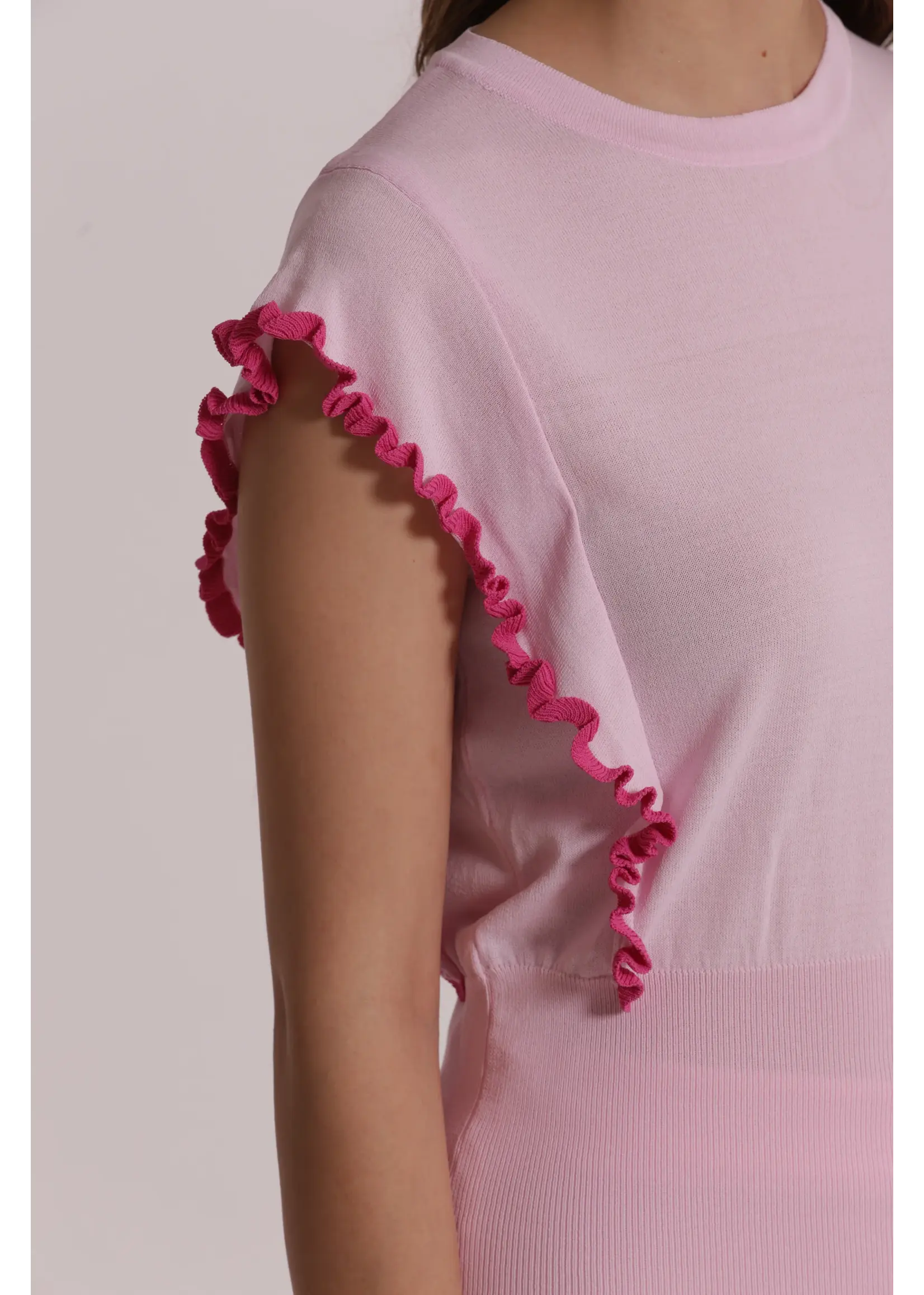 MIMI MUA BLOUSE SPECIAL SLEEVES PINK AFAO-3773