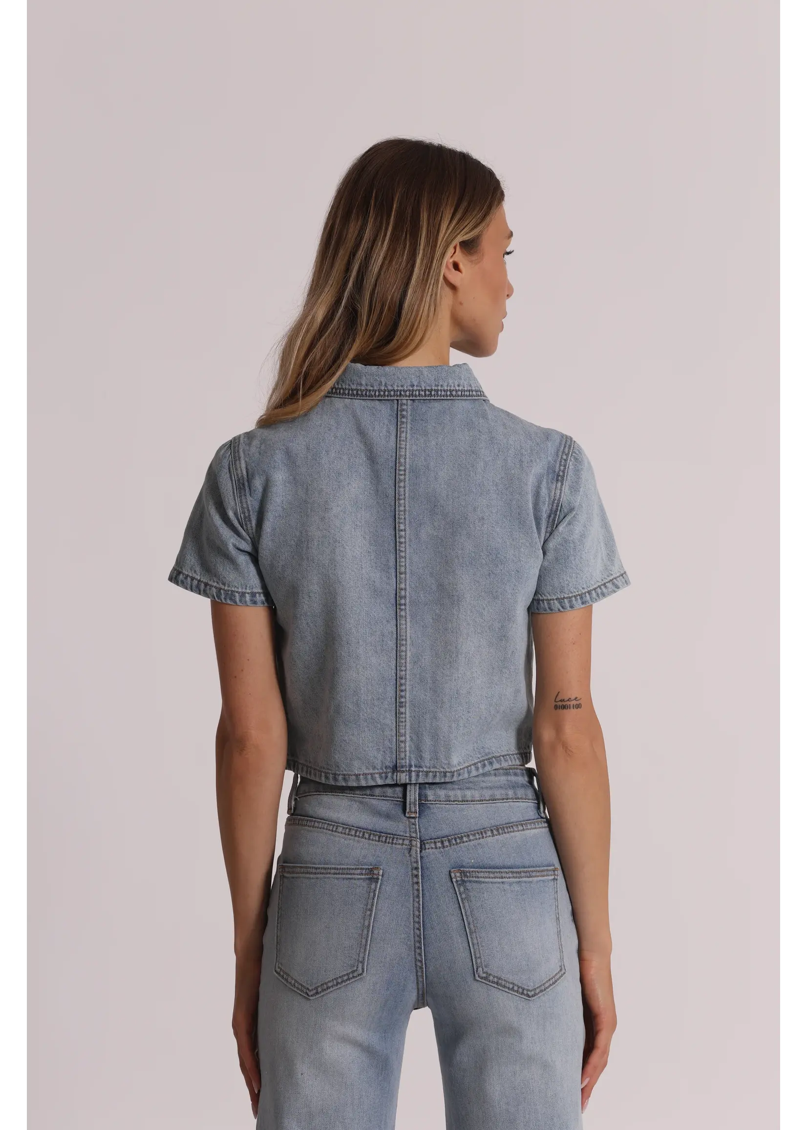 MIMI MUA VEST WITH DIAMONDS JEANS ZDAO-6634