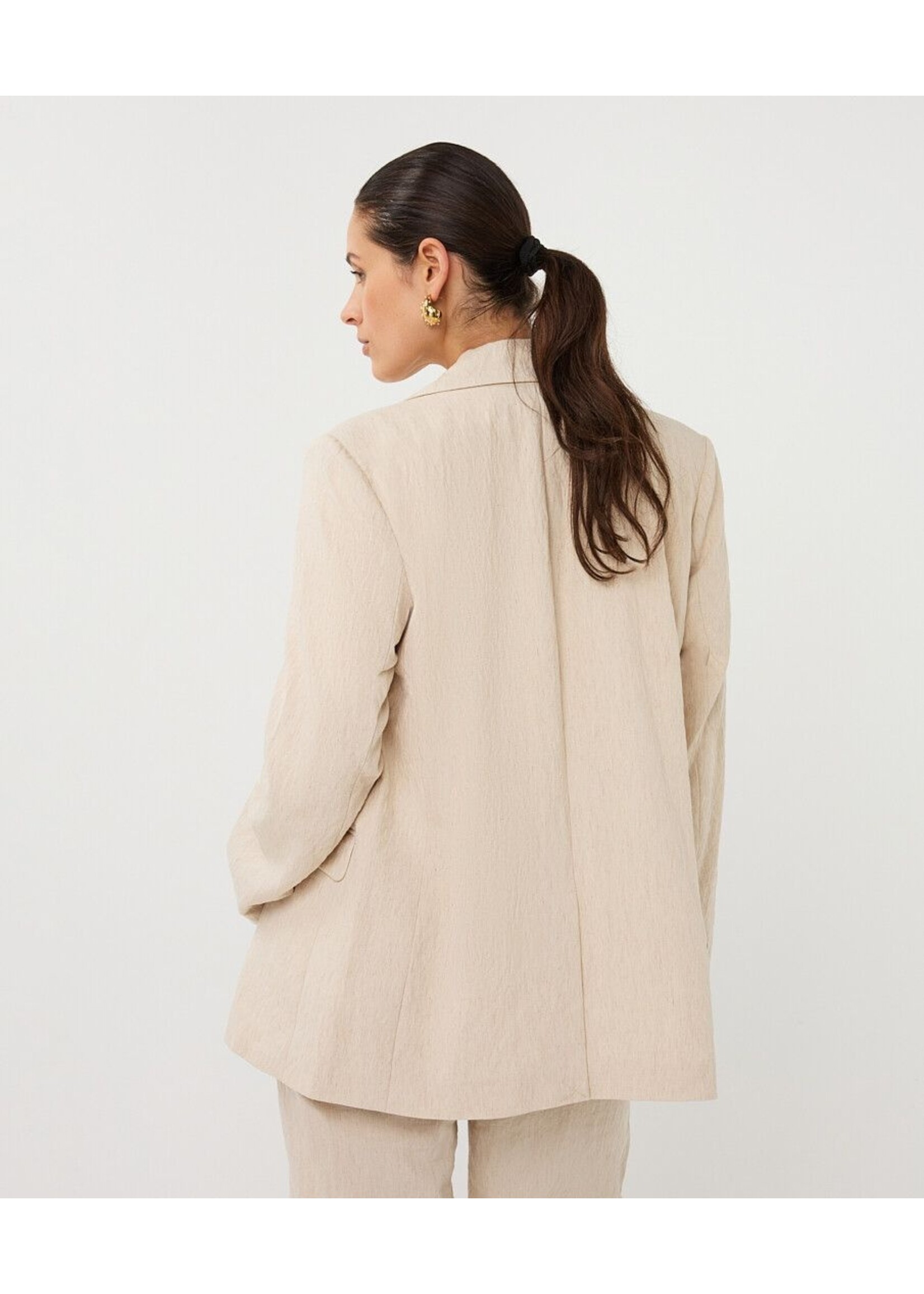 ESQUALO BLAZER OVERSIZED LINEN NATURAL PS26.17000
