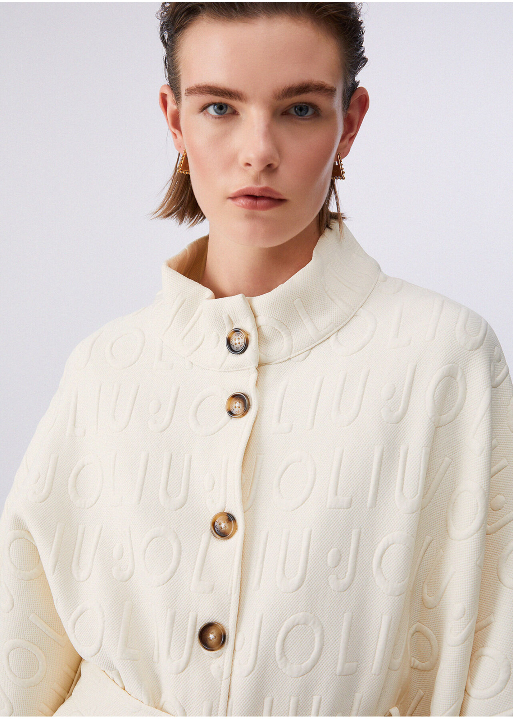 LIU JO PONCHO CLOAK WHITE CREAM  2A6003-T0300