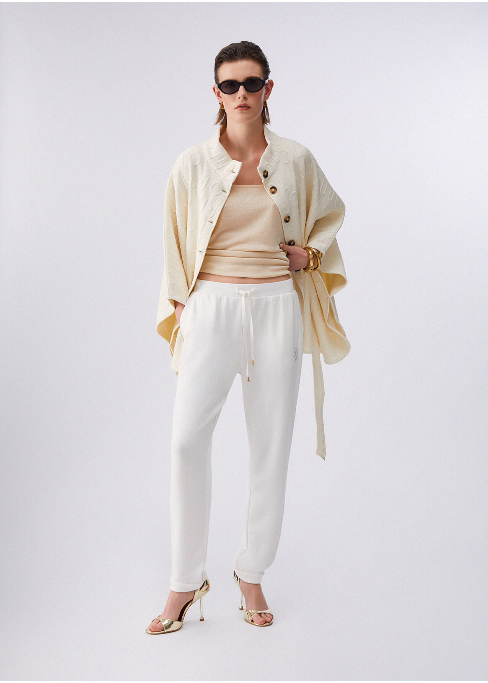 LIU JO PONCHO CLOAK WHITE CREAM  2A6003-T0300