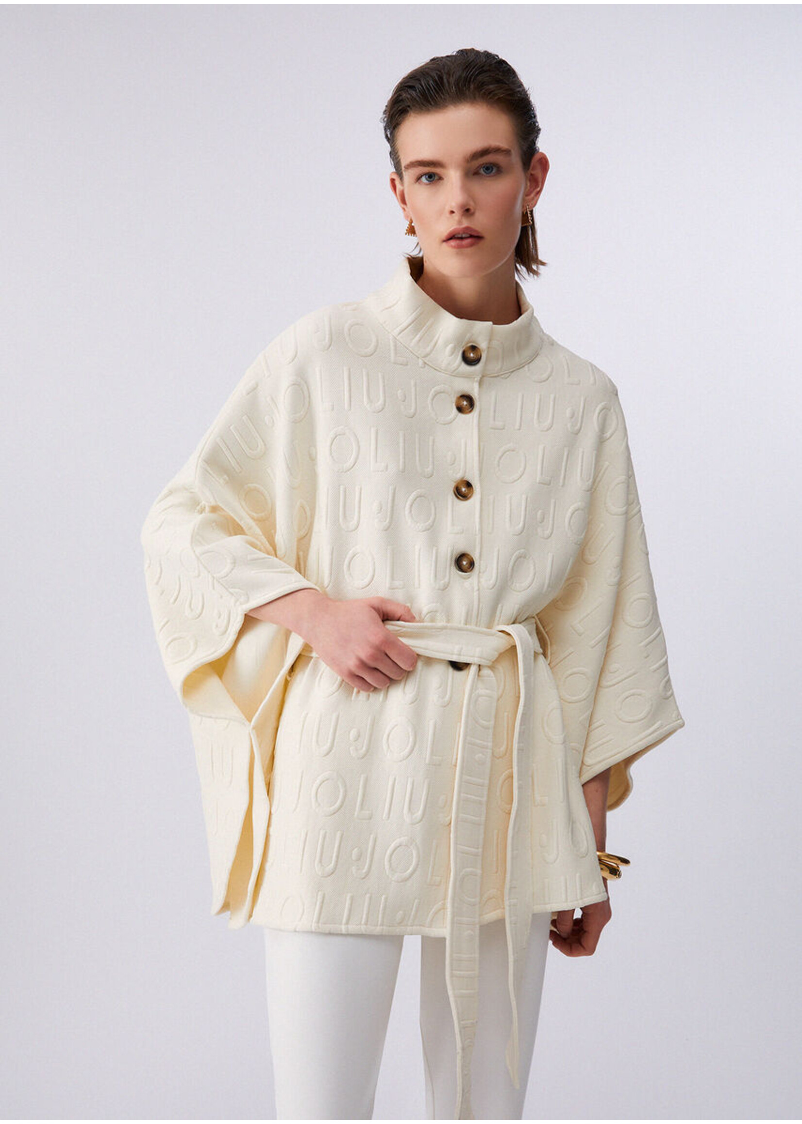 LIU JO PONCHO CLOAK WHITE CREAM  2A6003-T0300