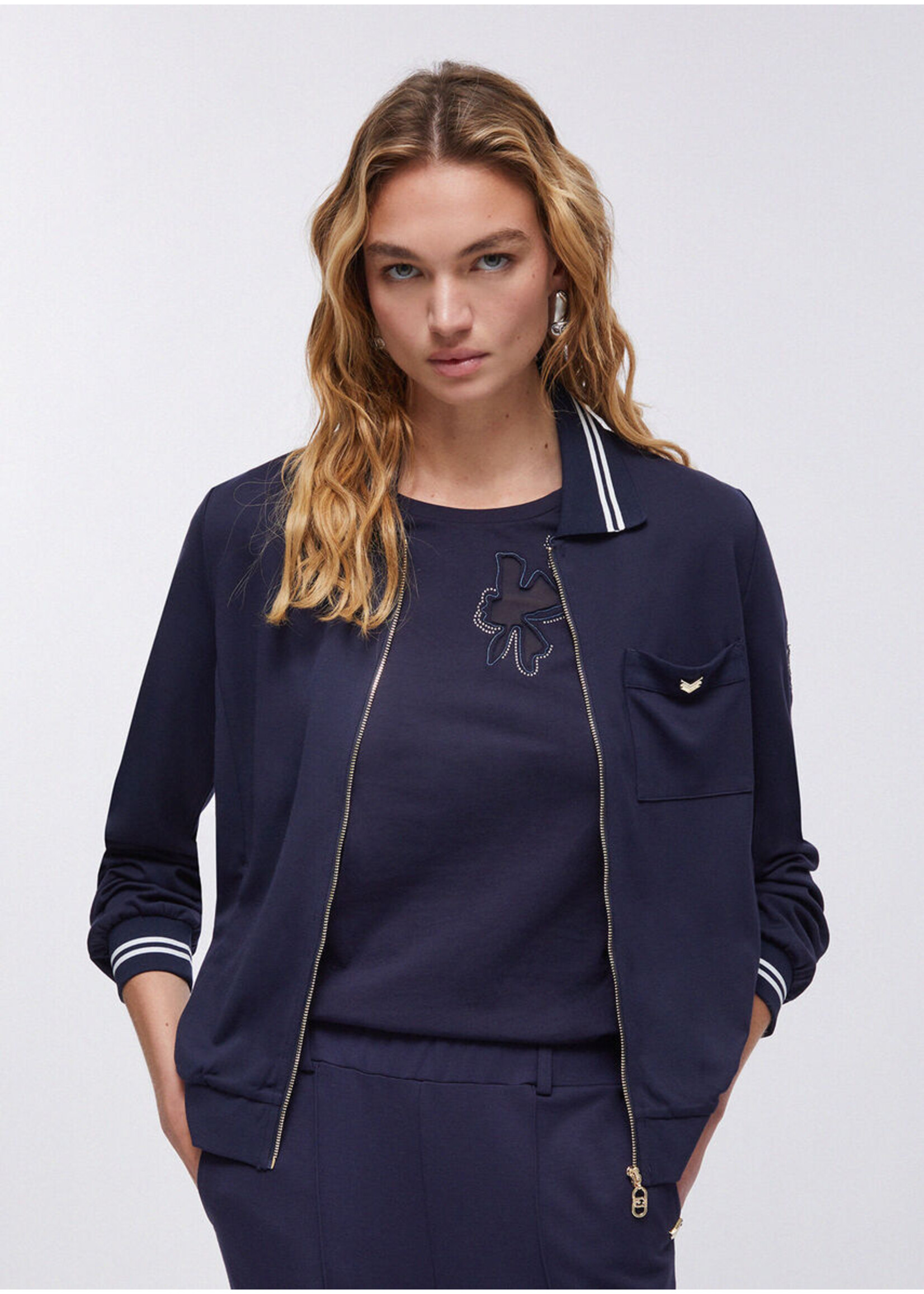 LIU JO SWEATERSHIRT NIGHT BLUE SKY TA6082-J5942