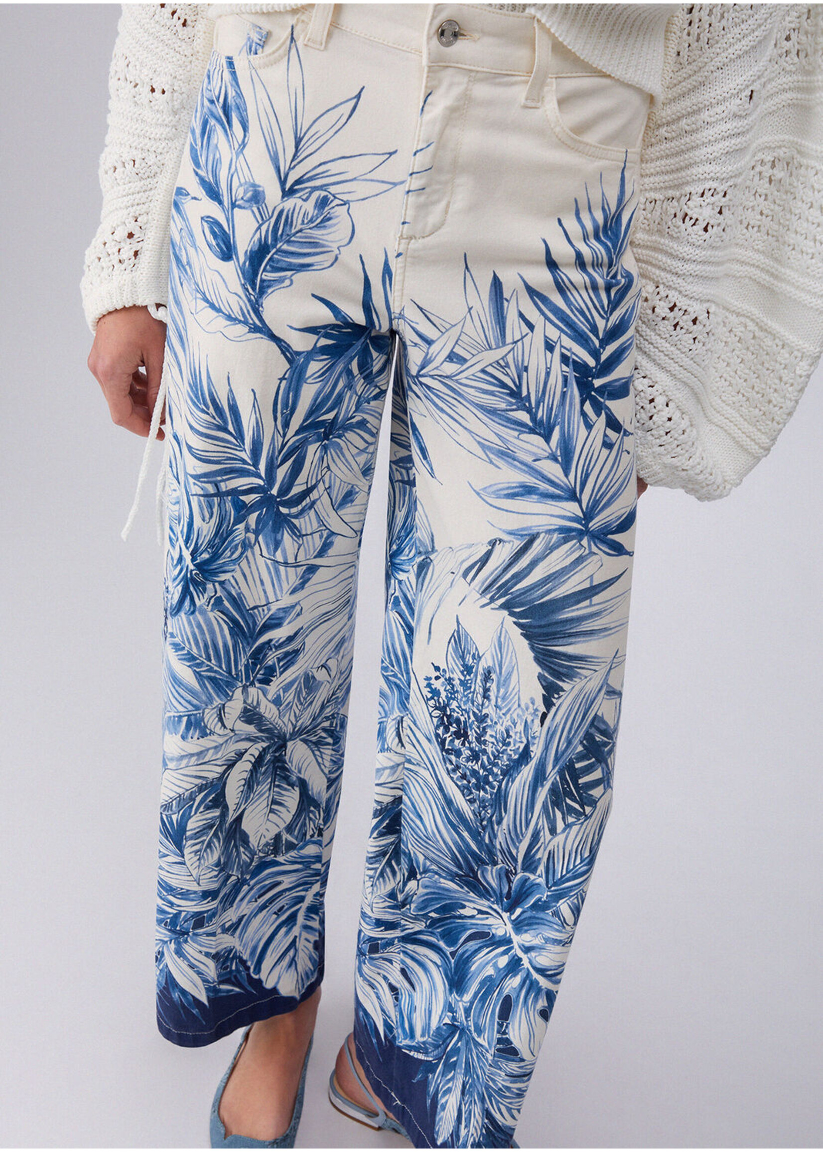 LIU JO PANTS PALME BIANCO LATTE UA6348-T6299