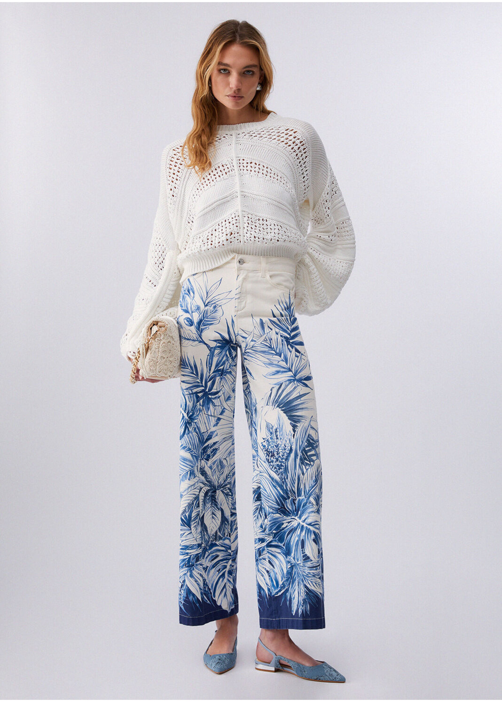 LIU JO PANTS PALME BIANCO LATTE UA6348-T6299