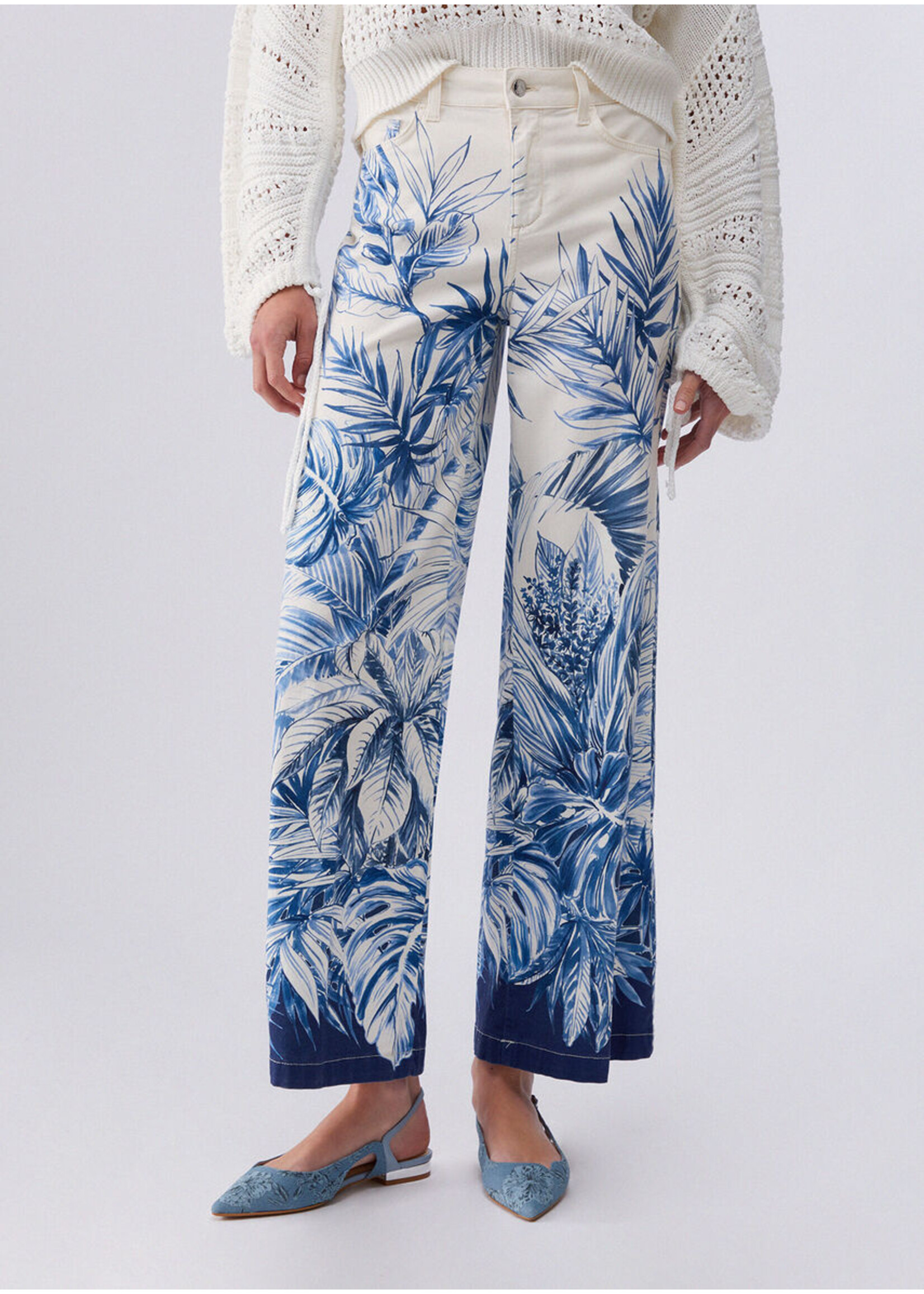 LIU JO PANTS PALME BIANCO LATTE UA6348-T6299