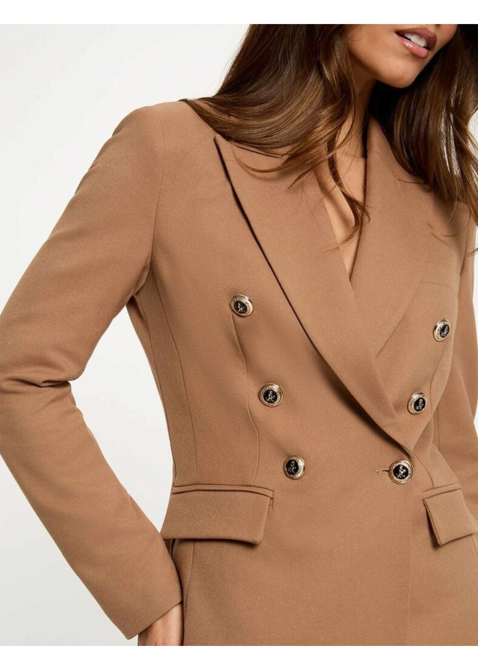 MORGAN BLAZER BUTTON GOLD/BLACK MARRON GLACE 261-VFALI